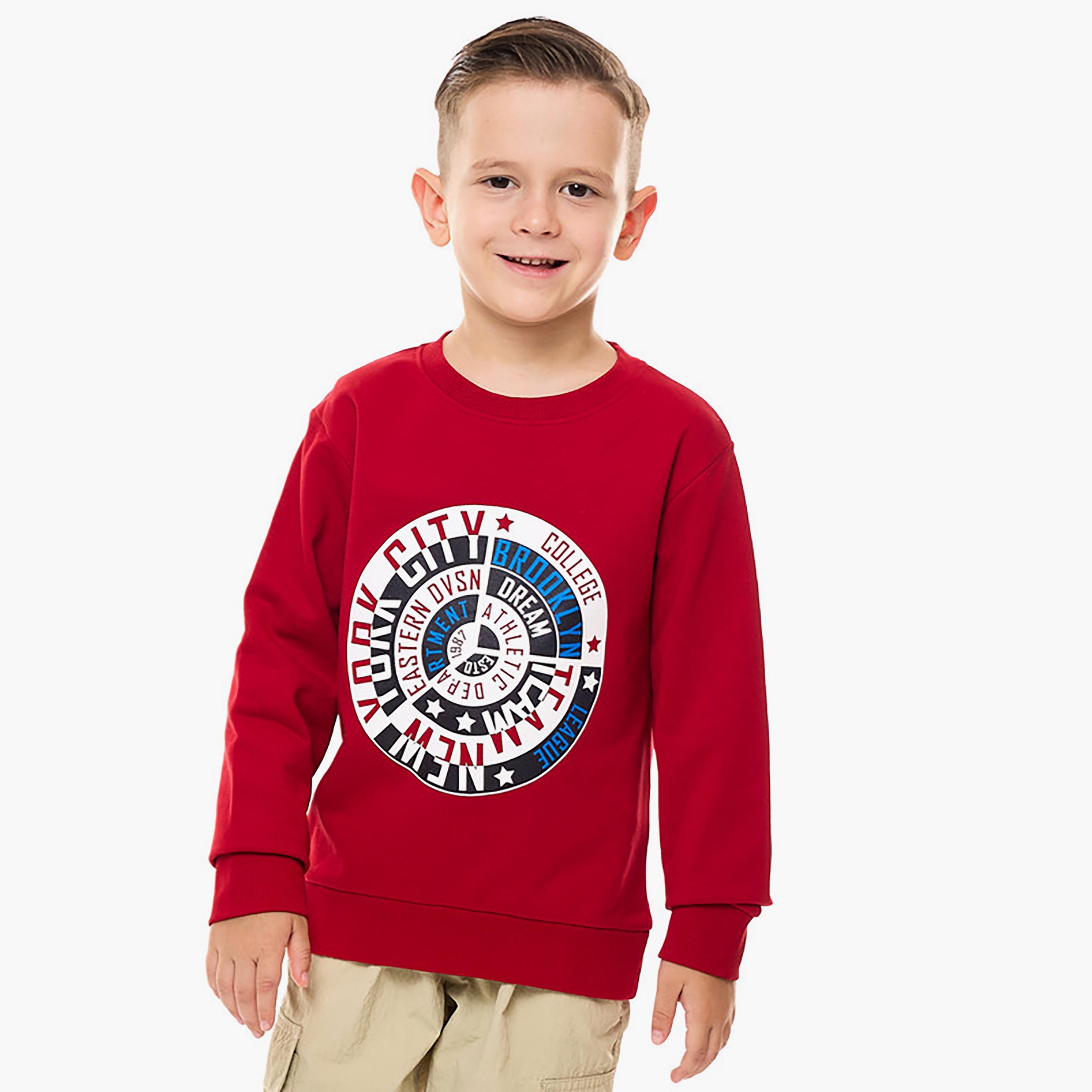 سويت شيرت بأكمام طويلة مطبوع من فيكتور اند جين-baby-boys-clothing-winterwear-sweatshirts-image-1