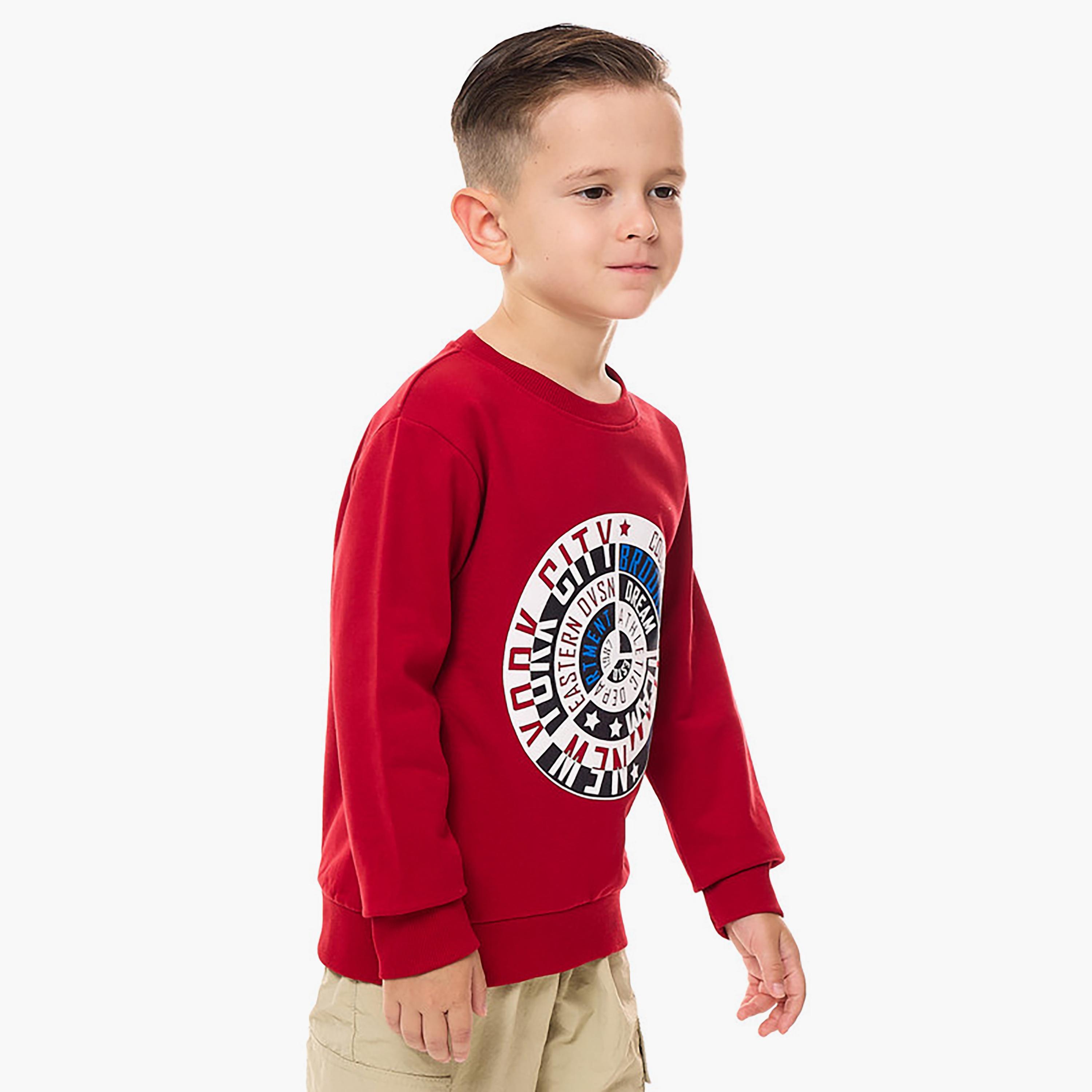 سويت شيرت بأكمام طويلة مطبوع من فيكتور اند جين-baby-boys-clothing-winterwear-sweatshirts-image-2