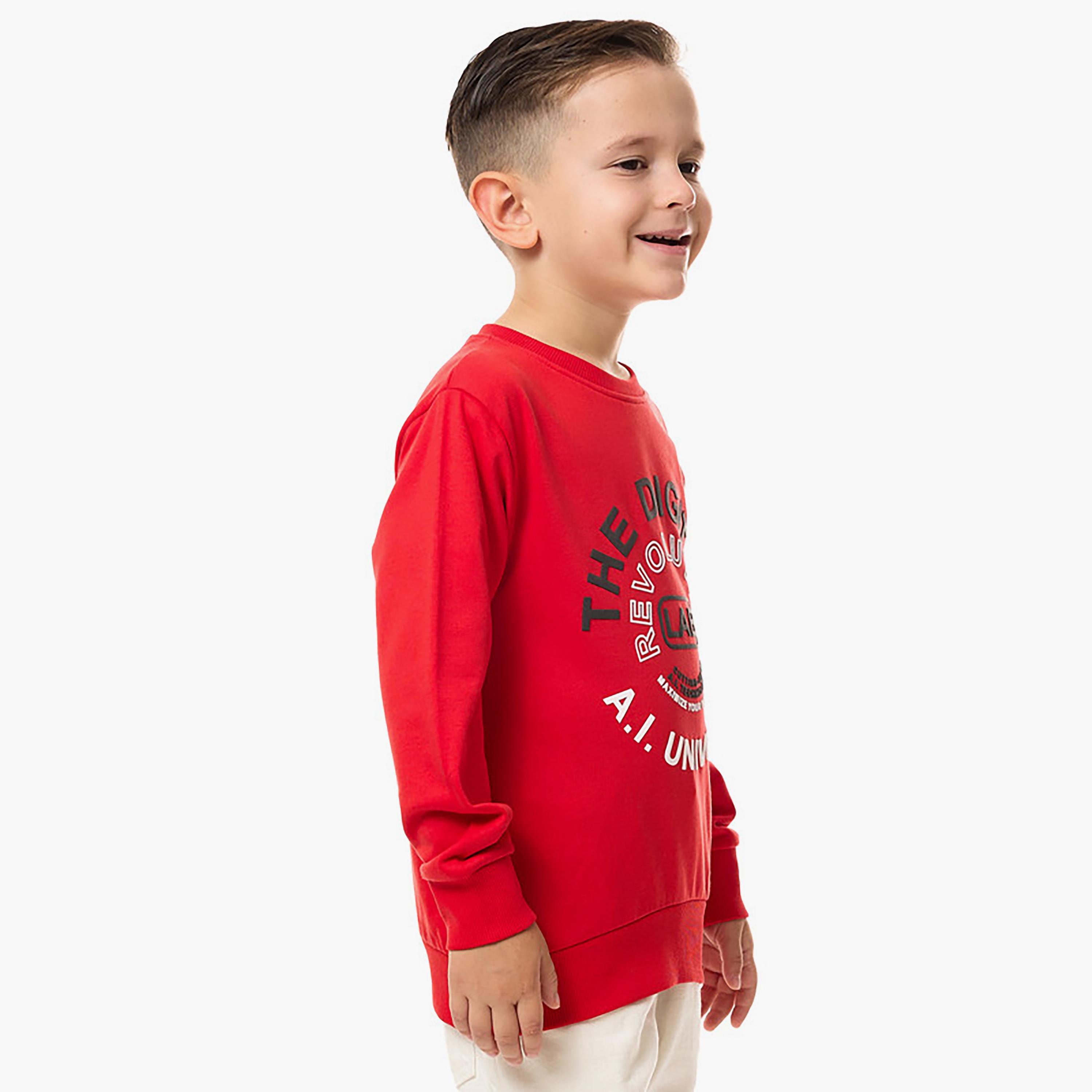 Victor and Jane Printed Long Sleeves Sweatshirt-baby-boys-clothing-winterwear-sweatshirts-image-2