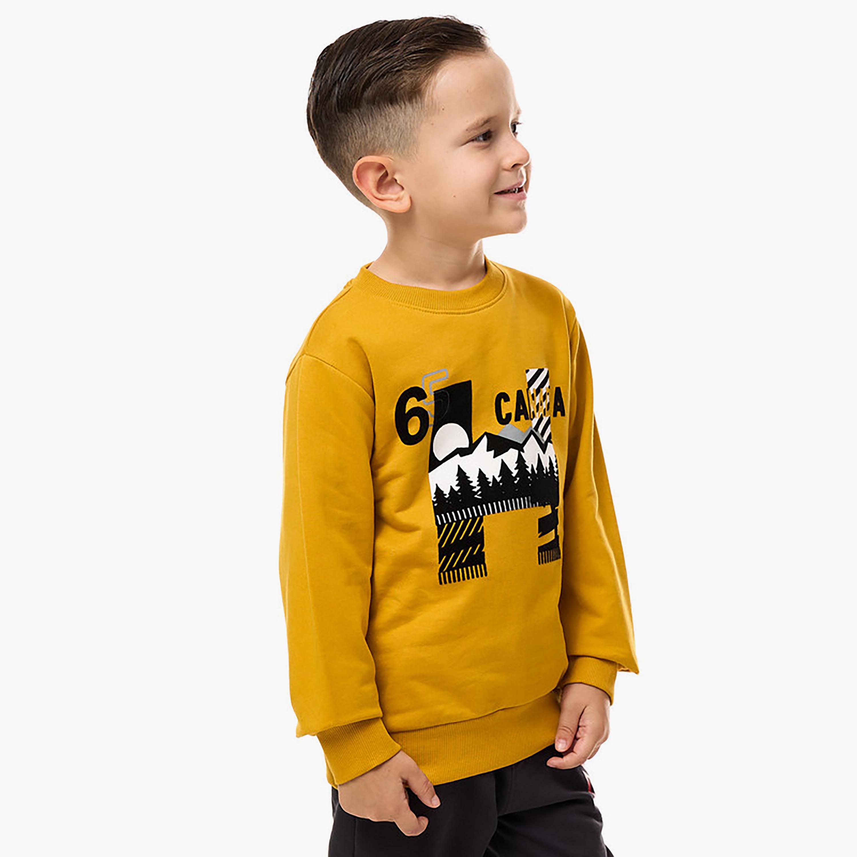 Victor and Jane Printed Long Sleeves Sweatshirt-baby-boys-clothing-winterwear-sweatshirts-image-2