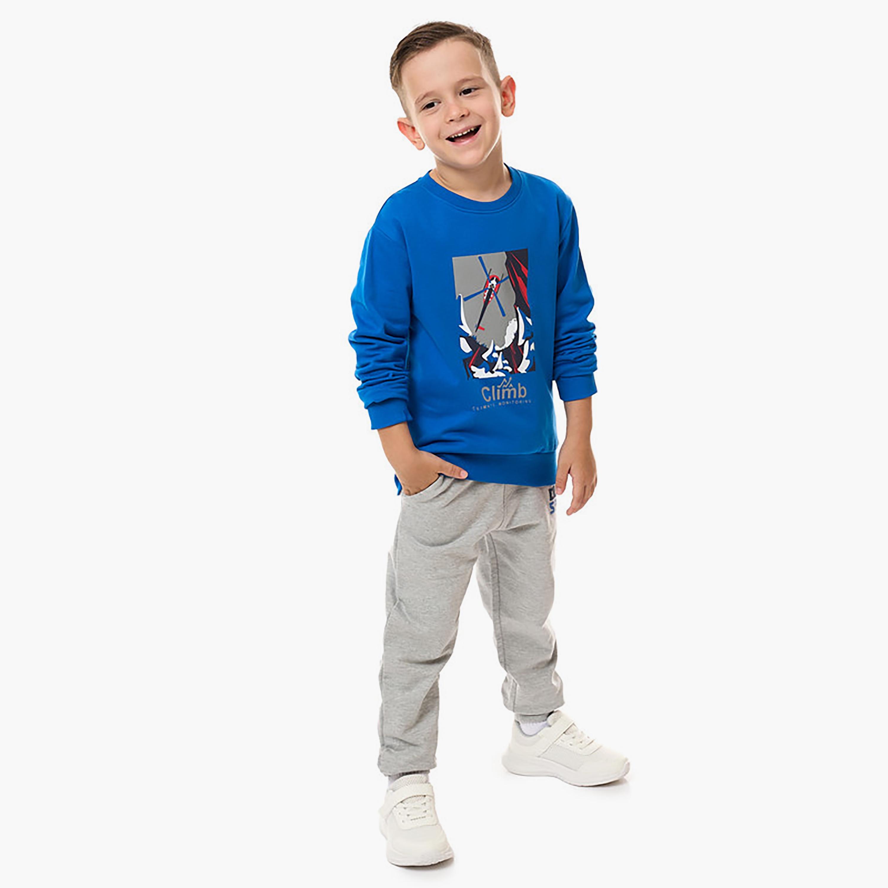 سويت شيرت بأكمام طويلة مطبوع من فيكتور اند جين-boys-clothing-sweatshirts-image-3