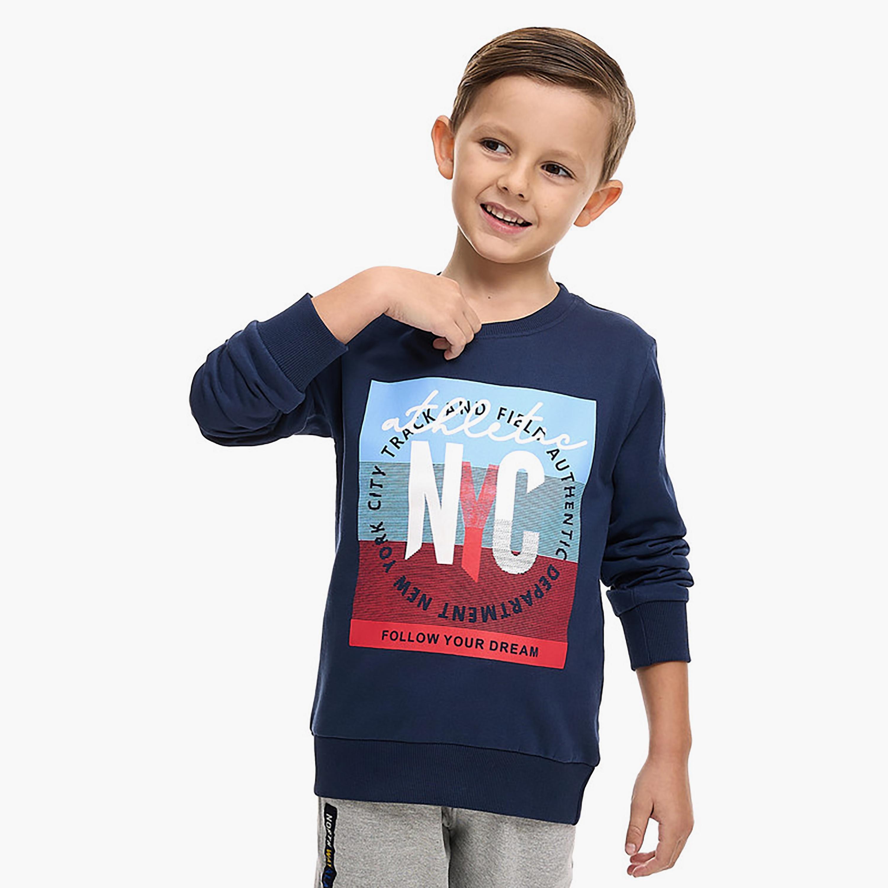 Victor and Jane Printed Long Sleeves Sweatshirt-baby-boys-clothing-winterwear-sweatshirts-image-1
