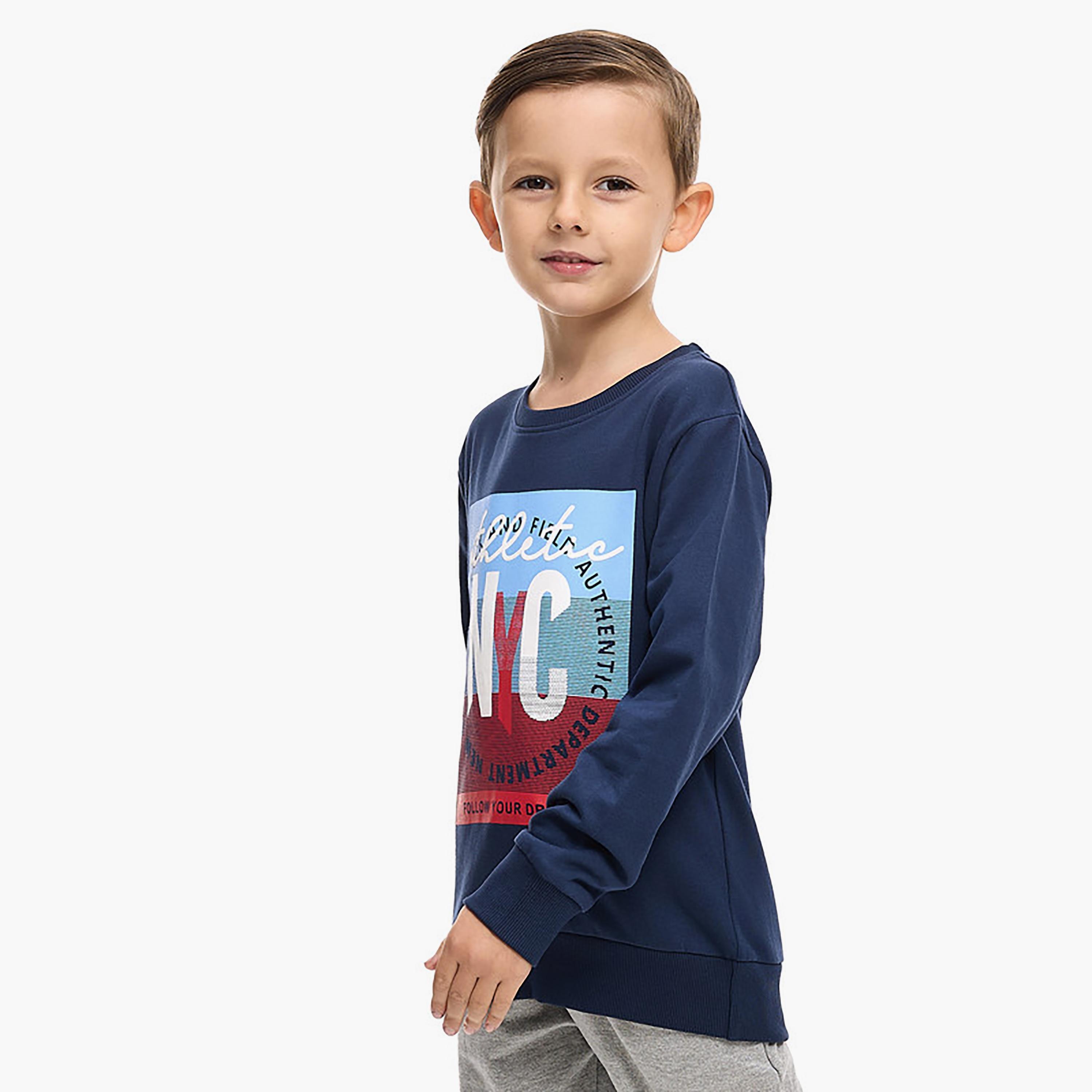 Victor and Jane Printed Long Sleeves Sweatshirt-baby-boys-clothing-winterwear-sweatshirts-image-2