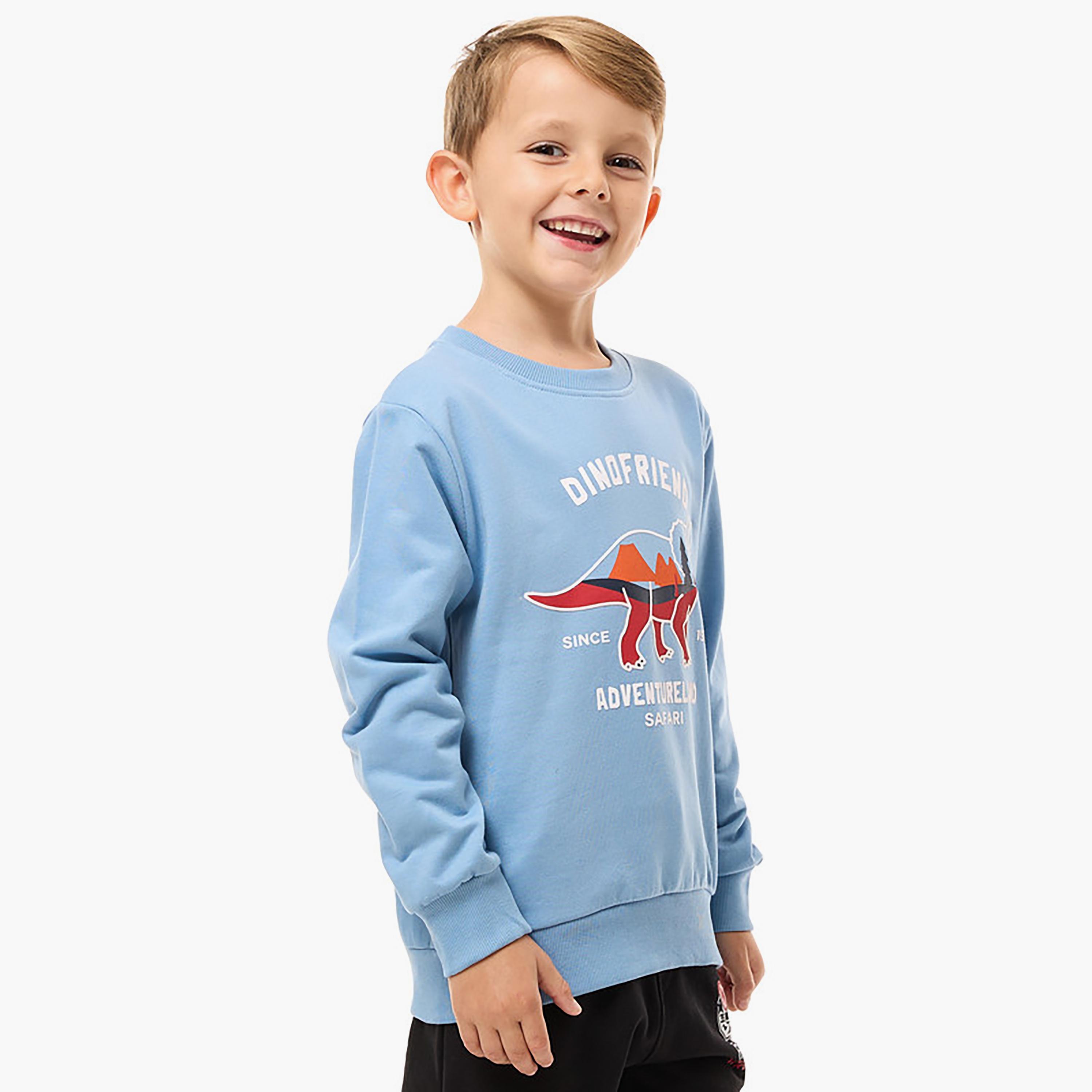 Victor and Jane Printed Long Sleeves Sweatshirt-baby-boys-clothing-winterwear-sweatshirts-image-2