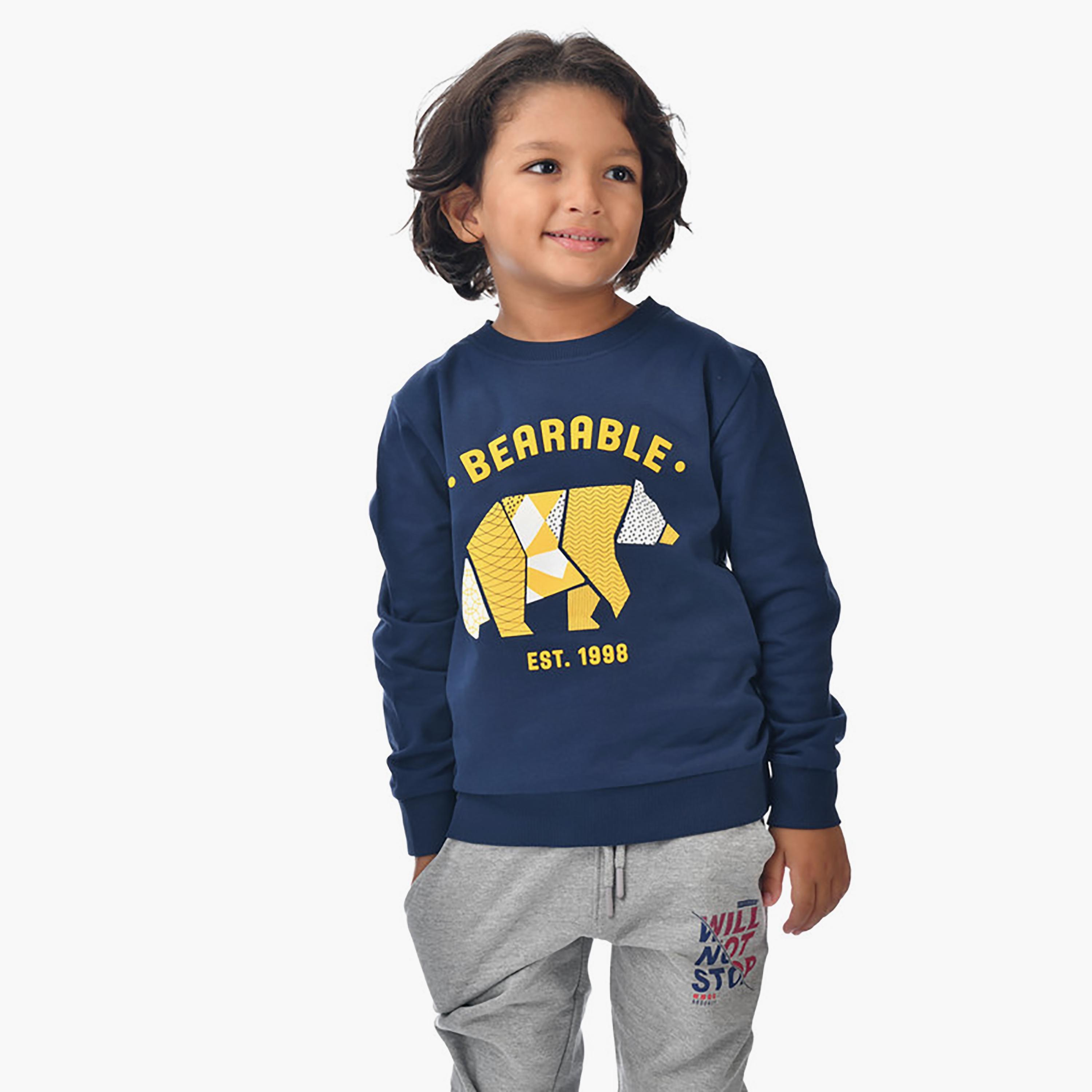 Victor and Jane Printed Long Sleeves Sweatshirt-baby-boys-clothing-winterwear-sweatshirts-image-1