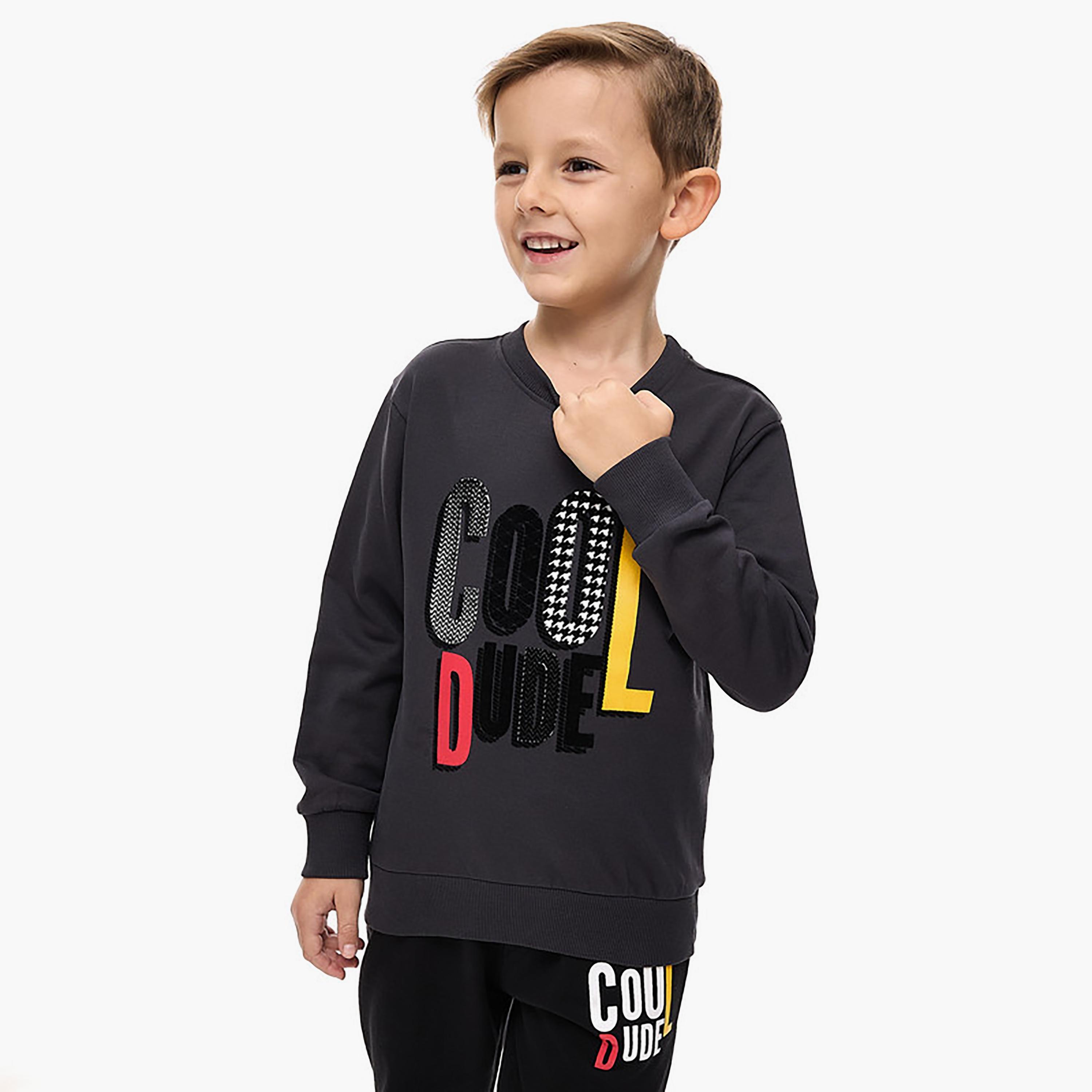 Victor and Jane 2-Piece Printed Long Sleeves T-Shirt with Joggers-boys-clothing-setsandcoords-image-4
