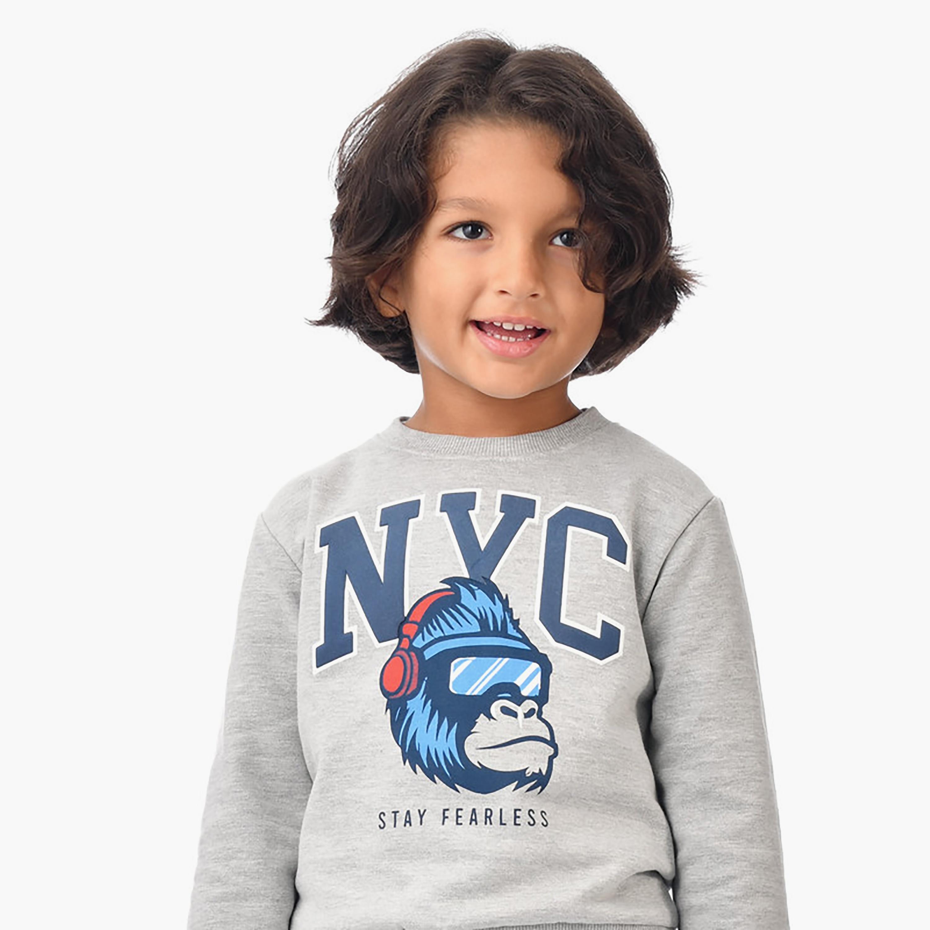 Victor and Jane 2-Piece Printed Long Sleeves T-Shirt with Joggers-boys-clothing-setsandcoords-image-6