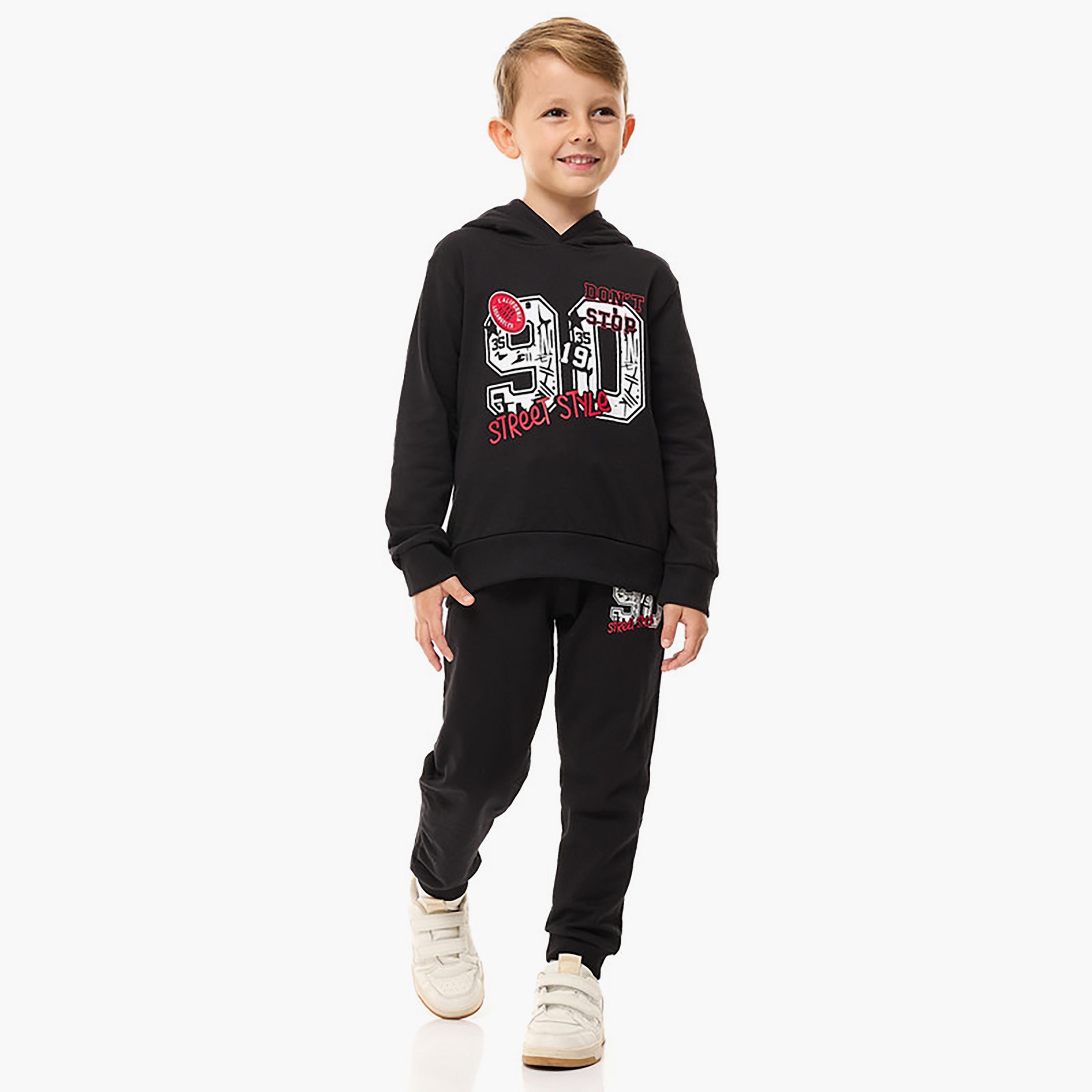 Victor and Jane 2-Piece Printed Long Sleeves Hoodie with Joggers-boys-clothing-setsandcoords-image-1