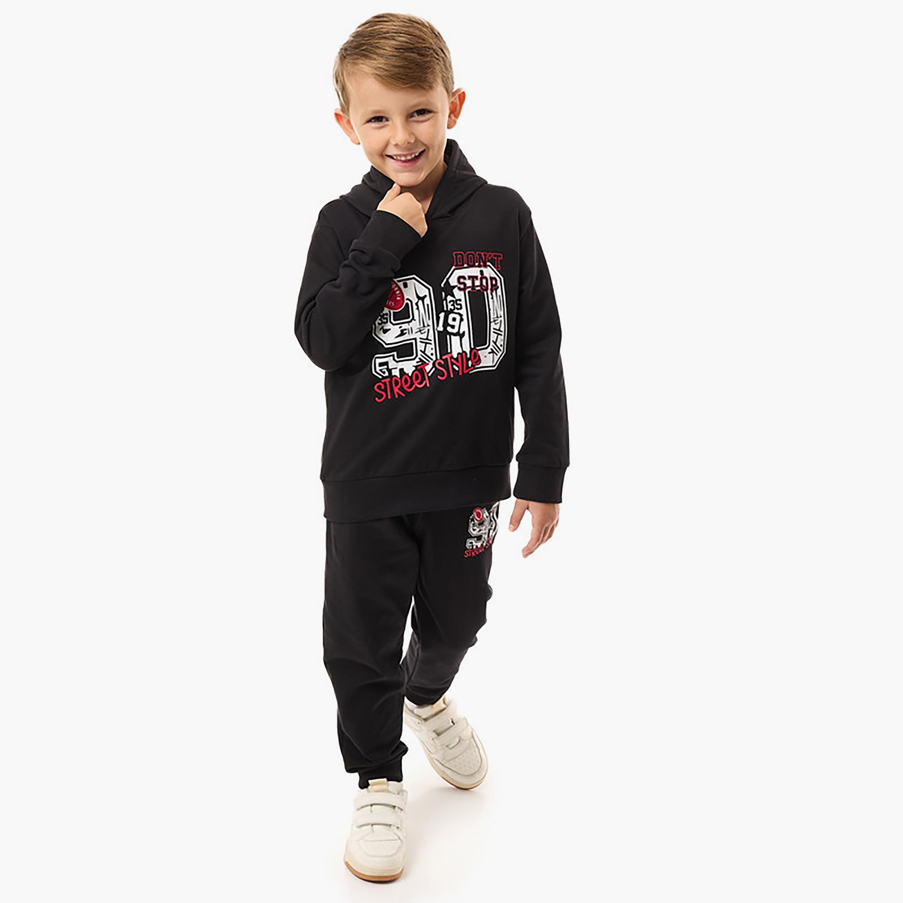 Victor and Jane 2-Piece Printed Long Sleeves Hoodie with Joggers-boys-clothing-setsandcoords-image-2