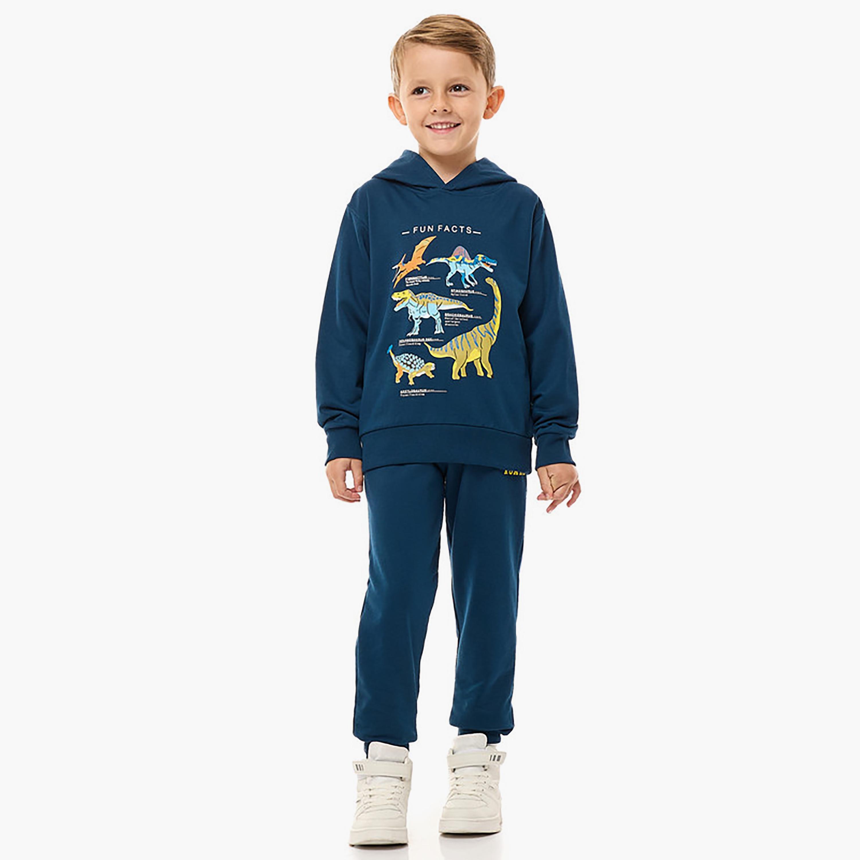 Victor and Jane 2-Piece Printed Long Sleeves Hoodie with Joggers-boys-clothing-setsandcoords-image-1