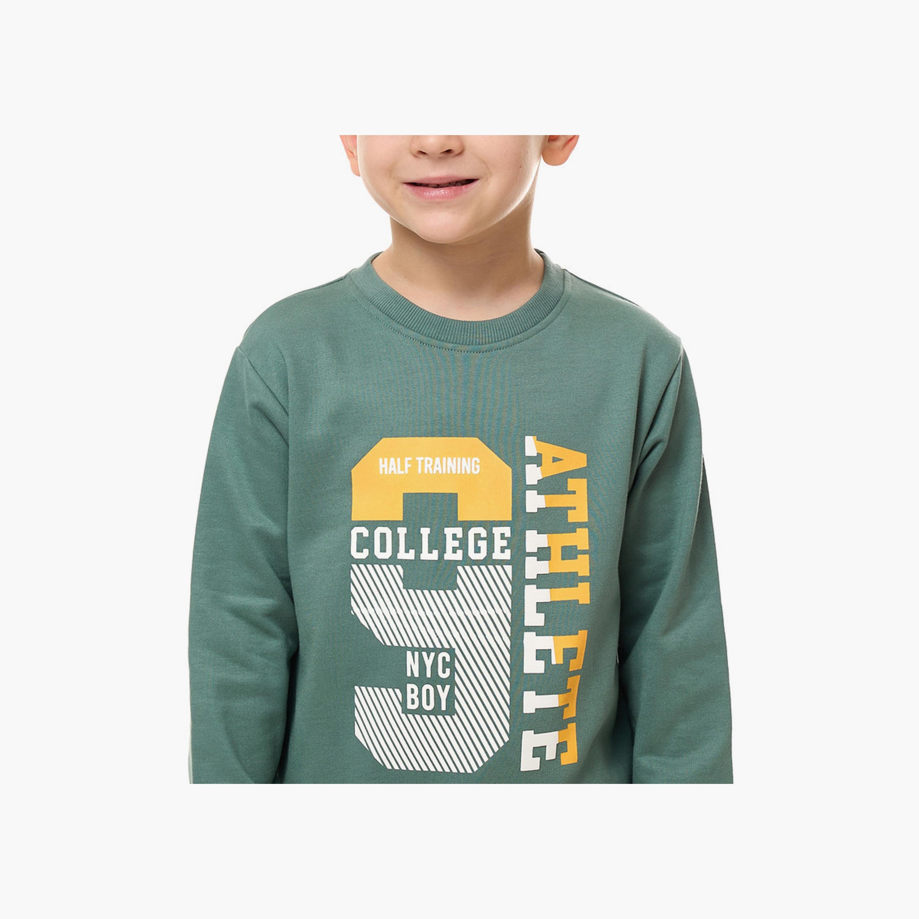 سويت شيرت بأكمام طويلة مطبوع  مع بنطال ركض قطعتين من فيكتور اند جين-boys-clothing-setsandcoords-image-4