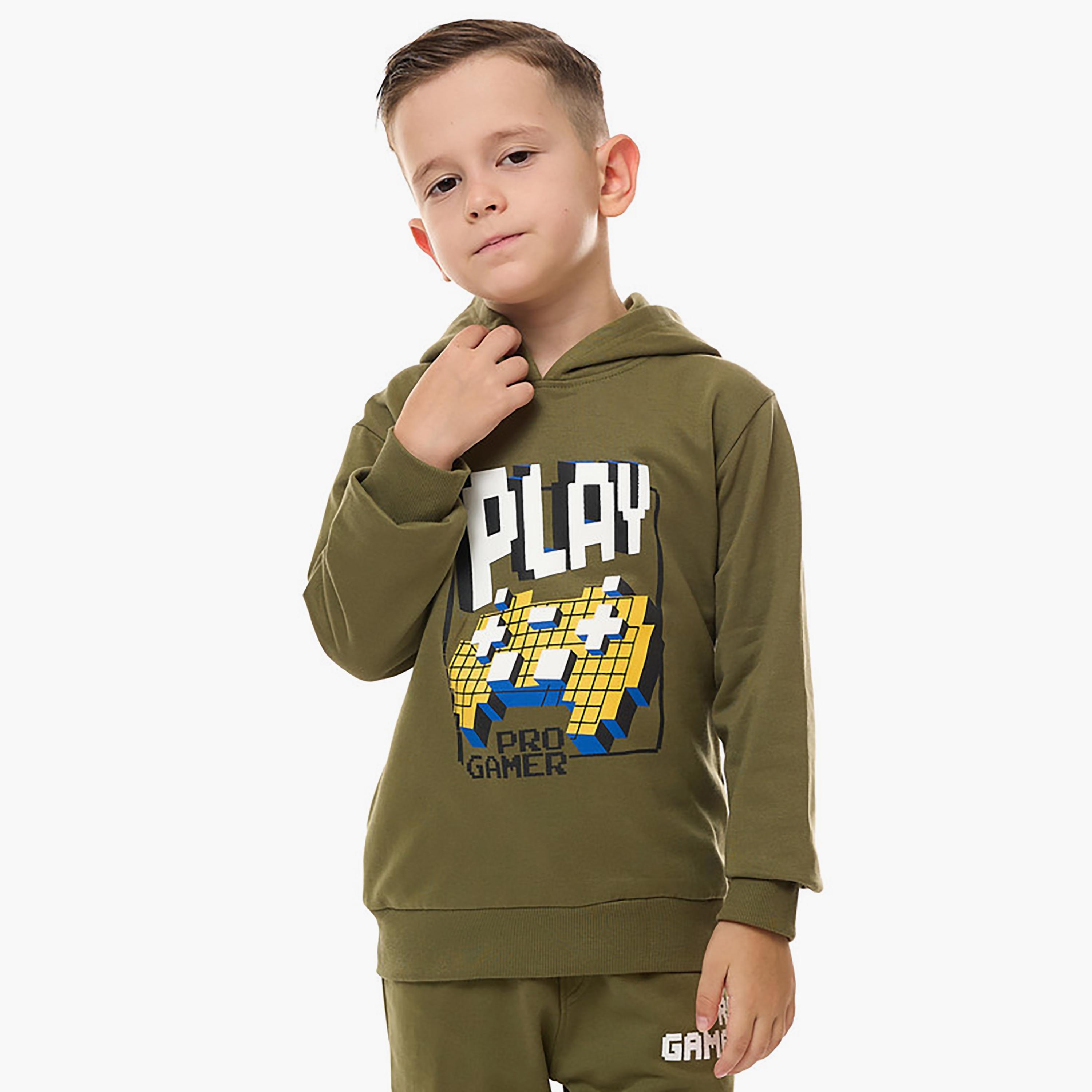 Victor and Jane 2-Piece Printed Long Sleeves Hoodie with Joggers-boys-clothing-setsandcoords-image-3