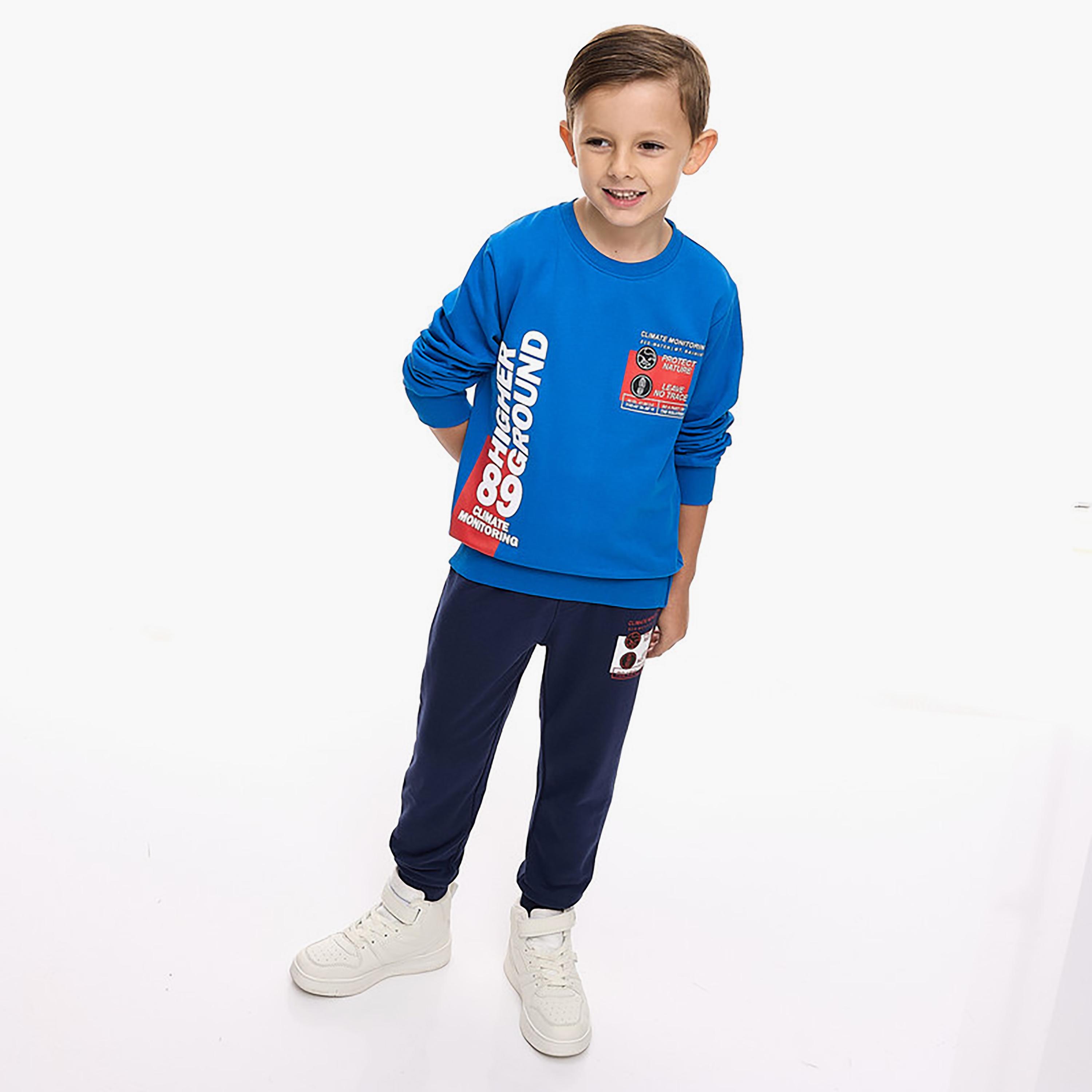Victor and Jane 2-Piece Printed Long Sleeves Sweatshirt with Joggers-boys-clothing-setsandcoords-image-2