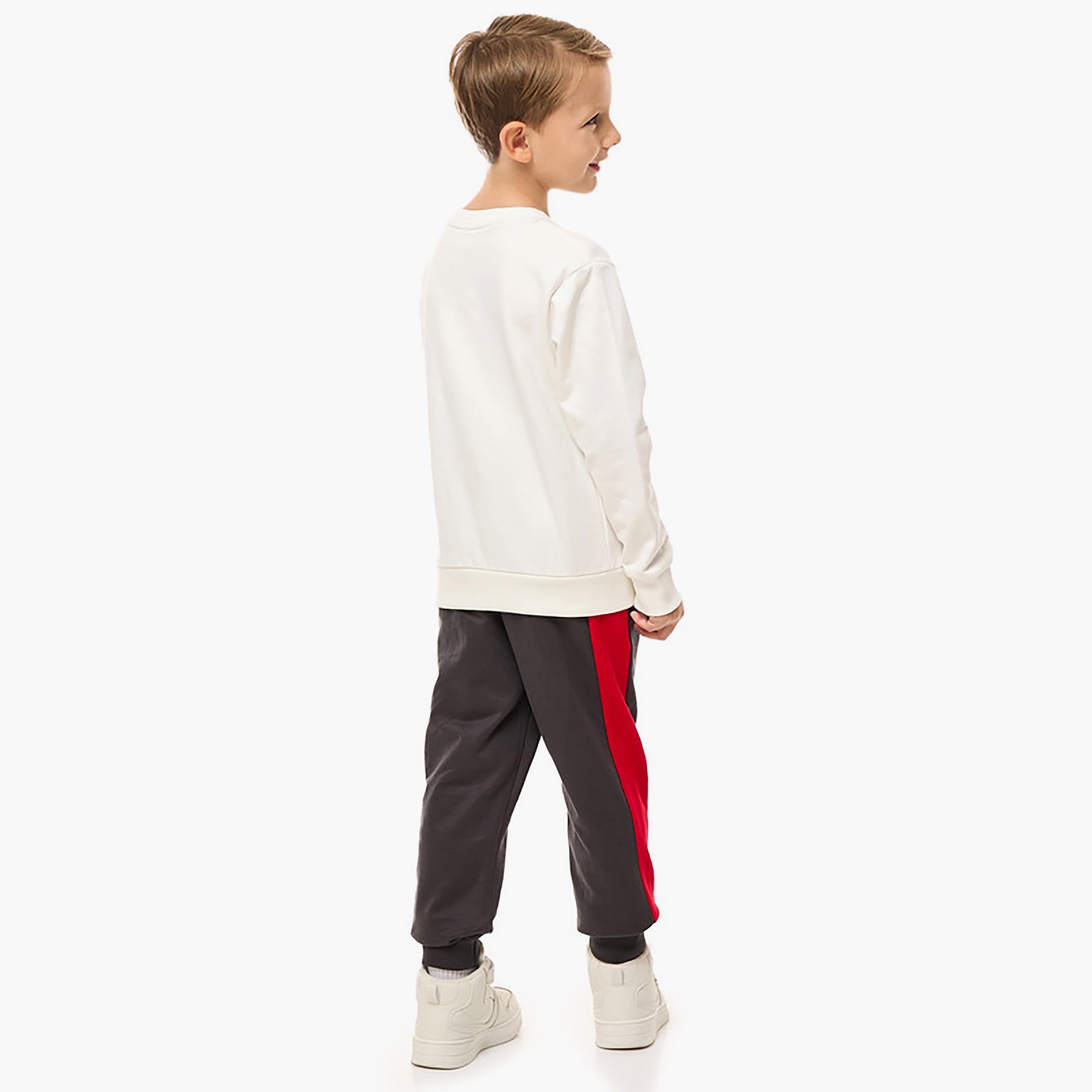 Victor and Jane 2-Piece Printed Long Sleeves Sweatshirt with Joggers-boys-clothing-setsandcoords-image-3
