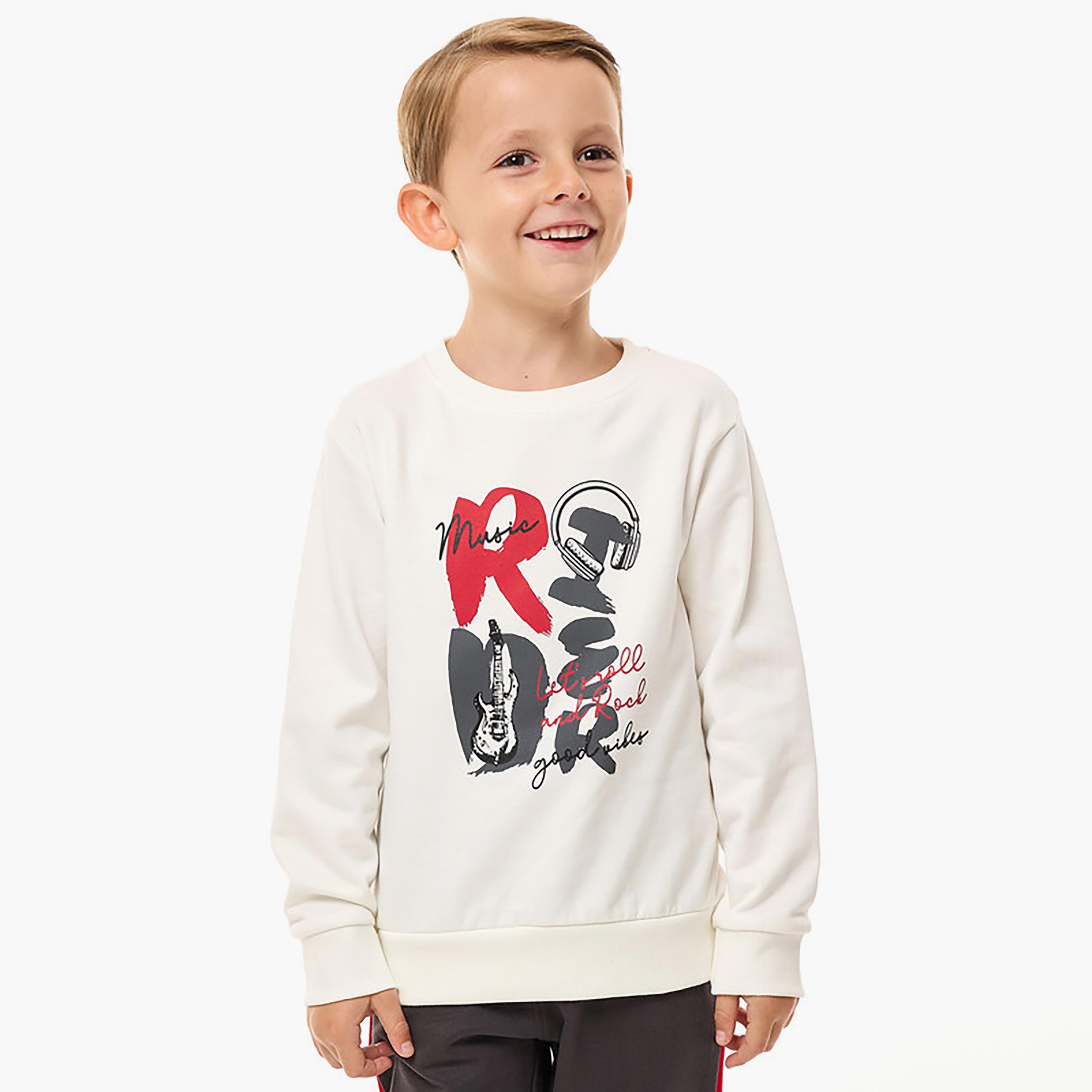 Victor and Jane 2-Piece Printed Long Sleeves Sweatshirt with Joggers-boys-clothing-setsandcoords-image-4