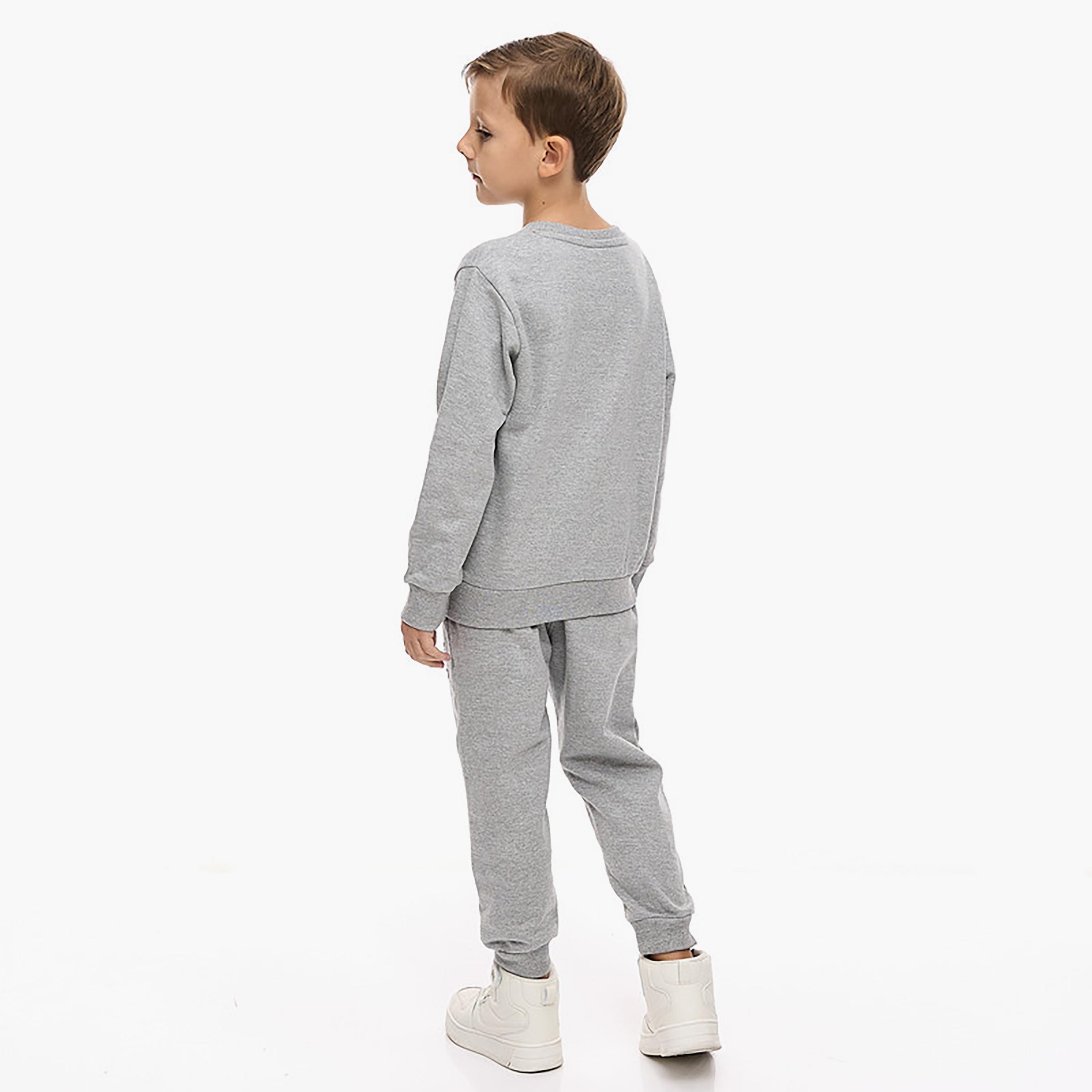 سويت شيرت بأكمام طويلة مطبوع  مع بنطال ركض قطعتين من فيكتور اند جين-boys-clothing-setsandcoords-image-3