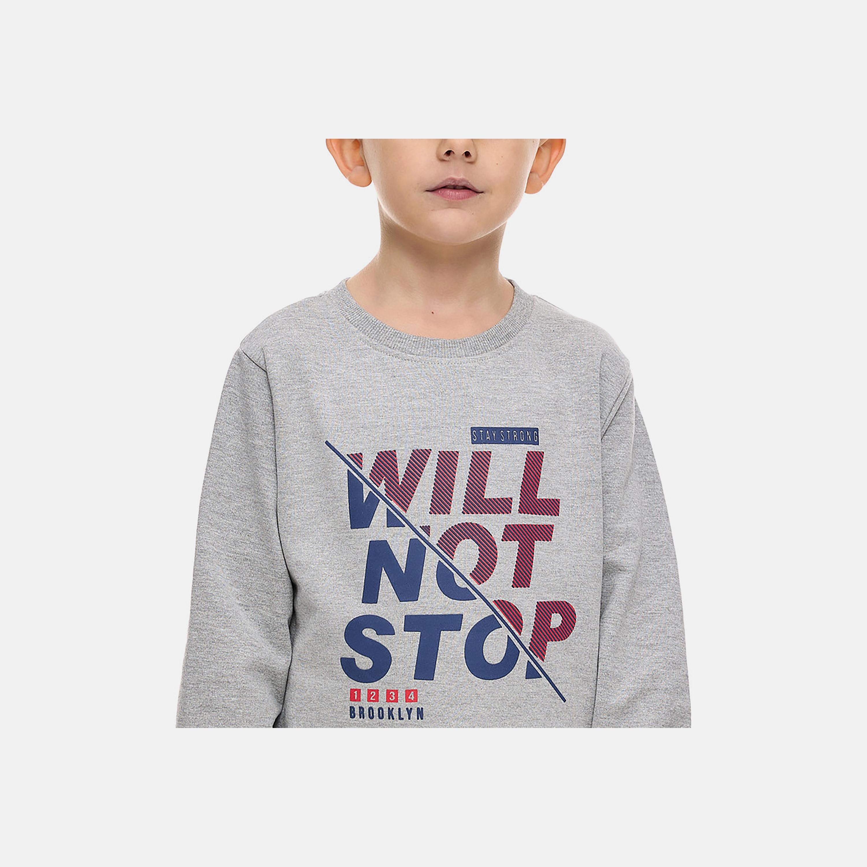 سويت شيرت بأكمام طويلة مطبوع  مع بنطال ركض قطعتين من فيكتور اند جين-boys-clothing-setsandcoords-image-5