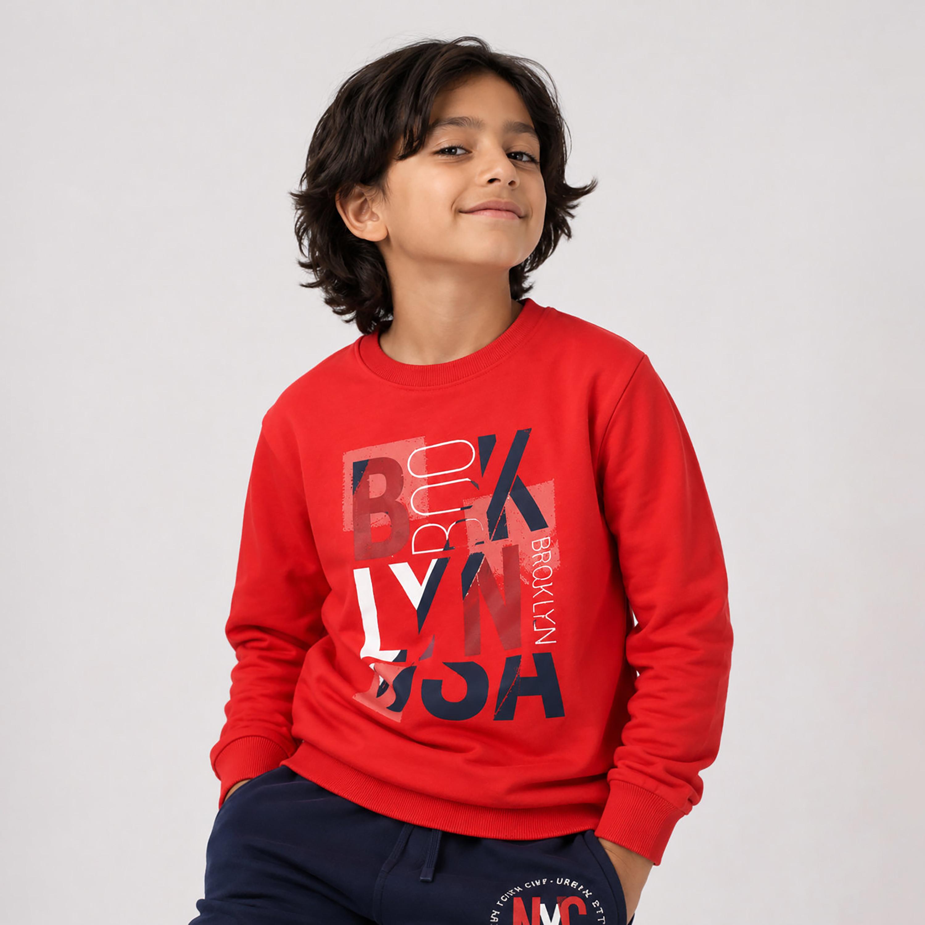 Victor and Jane 2-Piece Printed Long Sleeves Sweatshirt with Joggers-boys-clothing-setsandcoords-image-3