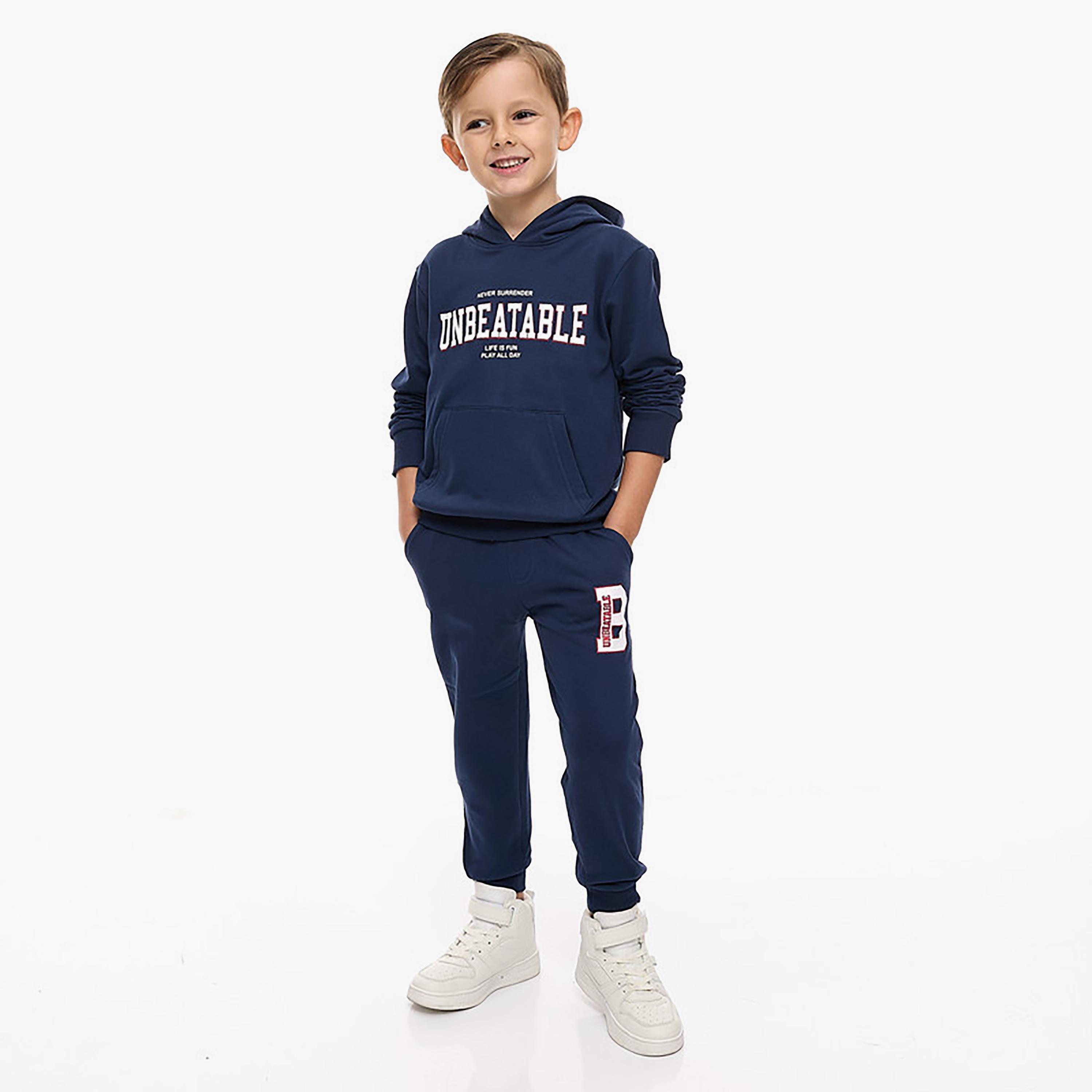 Victor and Jane 2-Piece Printed Long Sleeves Hoodie with Joggers-boys-clothing-setsandcoords-image-1