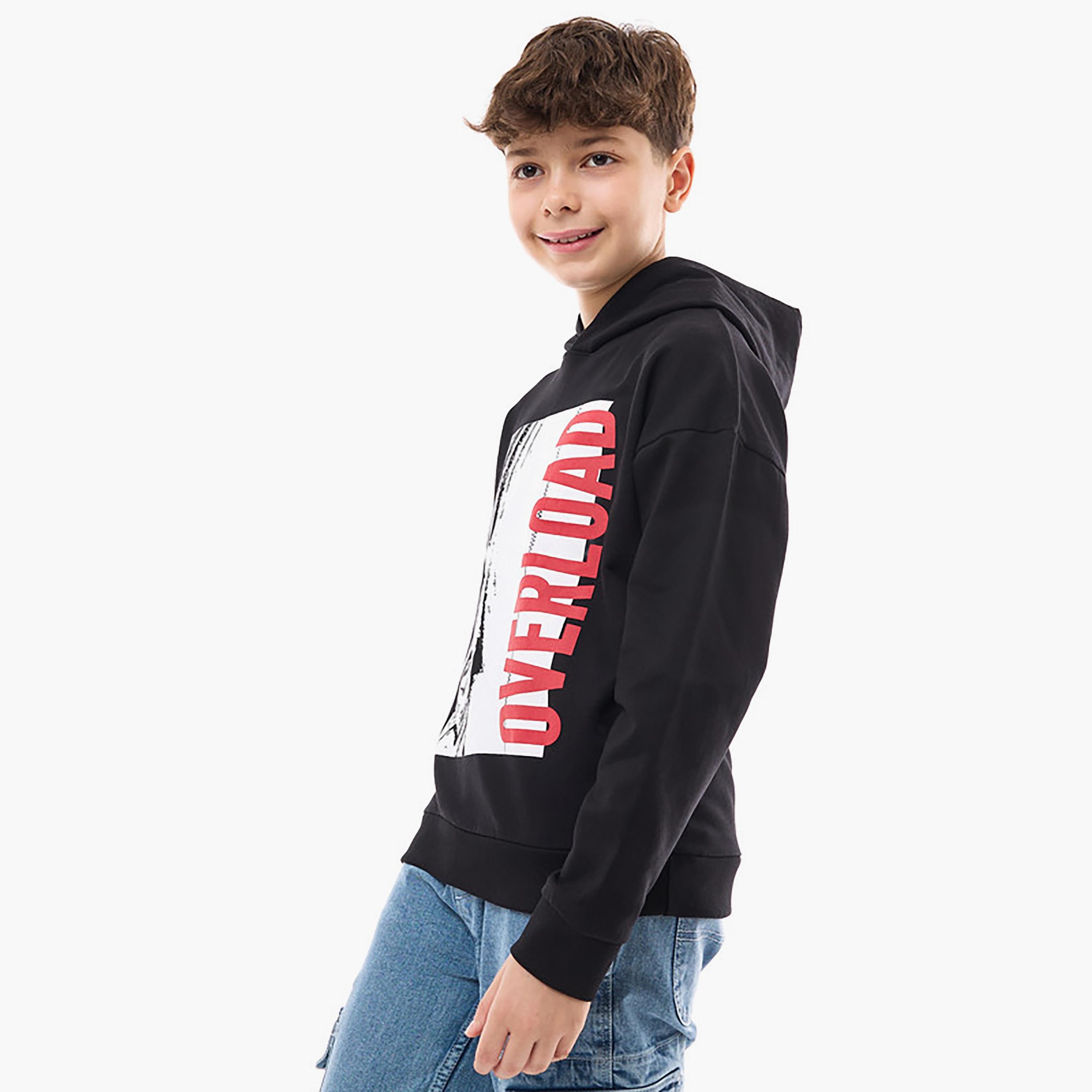 هودي بأكمام طويلة مطبوع من فيكتور اند جين-boys-clothing-winterwear-sweatshirts-image-2