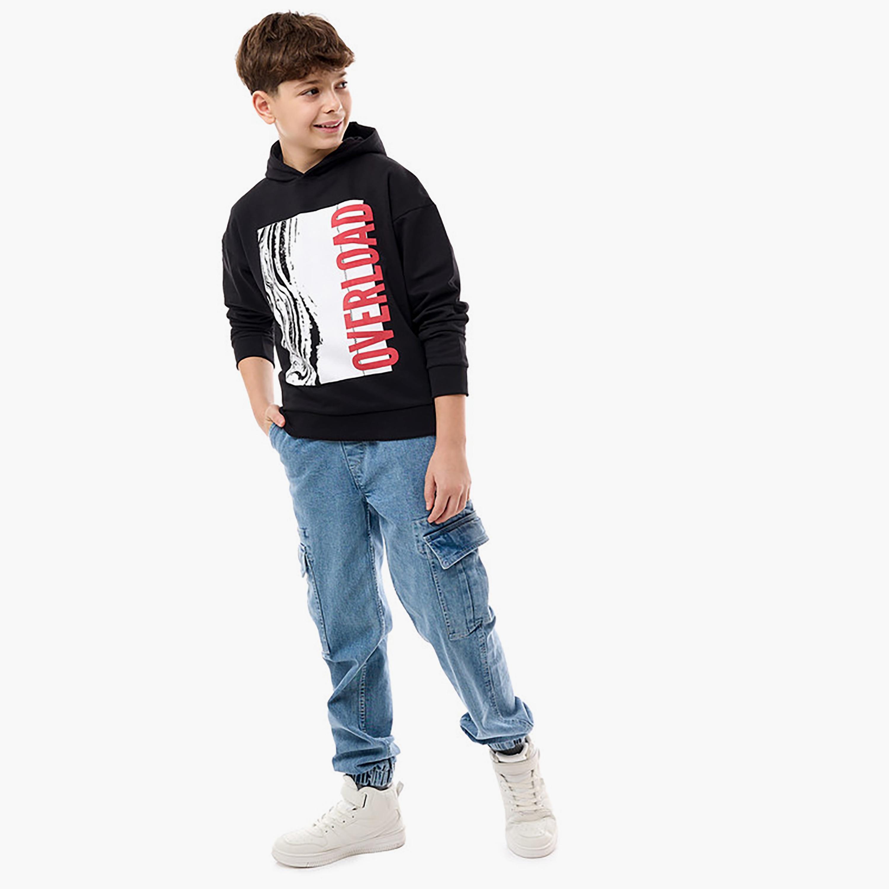 هودي بأكمام طويلة مطبوع من فيكتور اند جين-boys-clothing-winterwear-sweatshirts-image-4