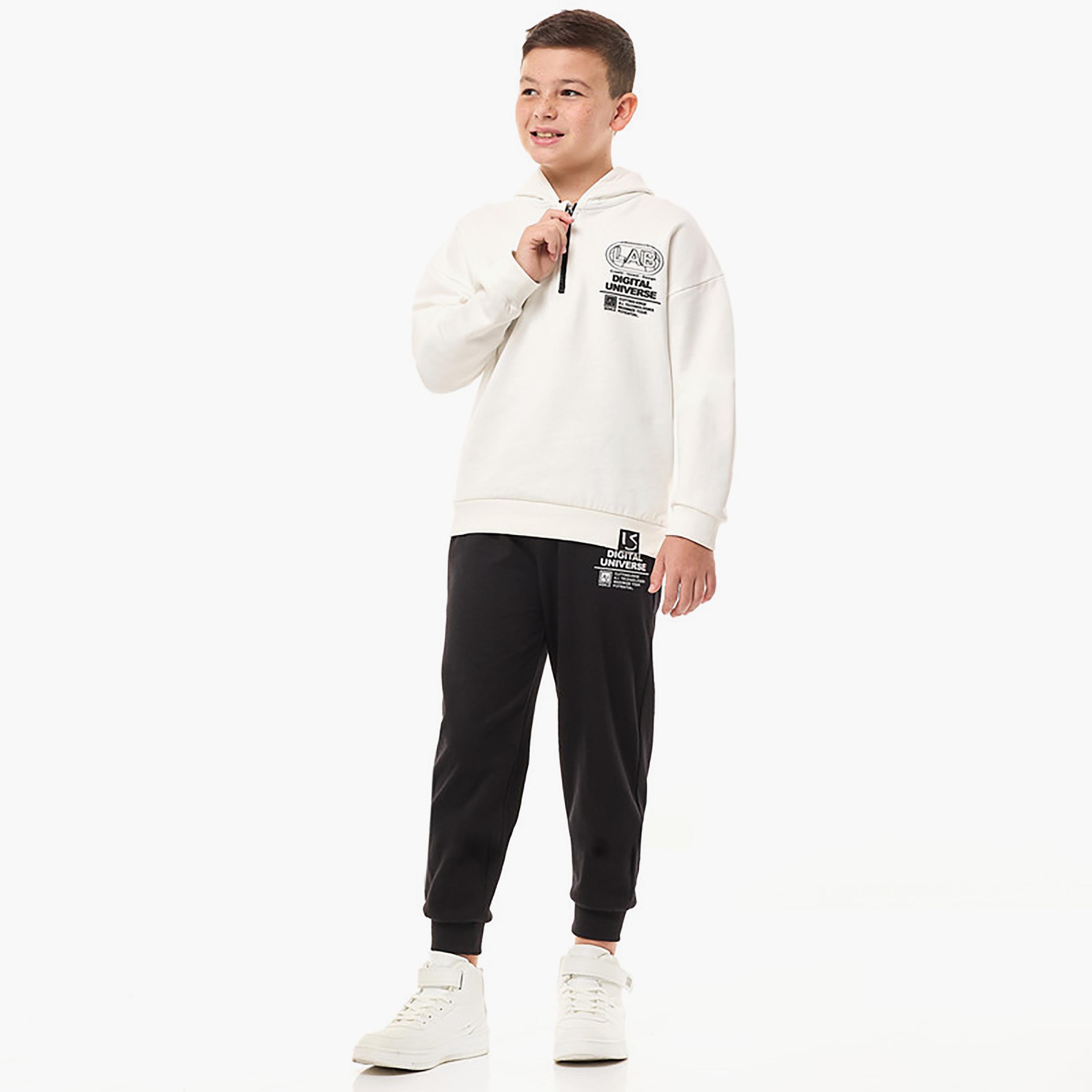 هودي بأكمام طويلة مطبوع مع بنطلون ركض قطعتين من فيكتور اند جين-boys-clothing-setsandcoords-image-1