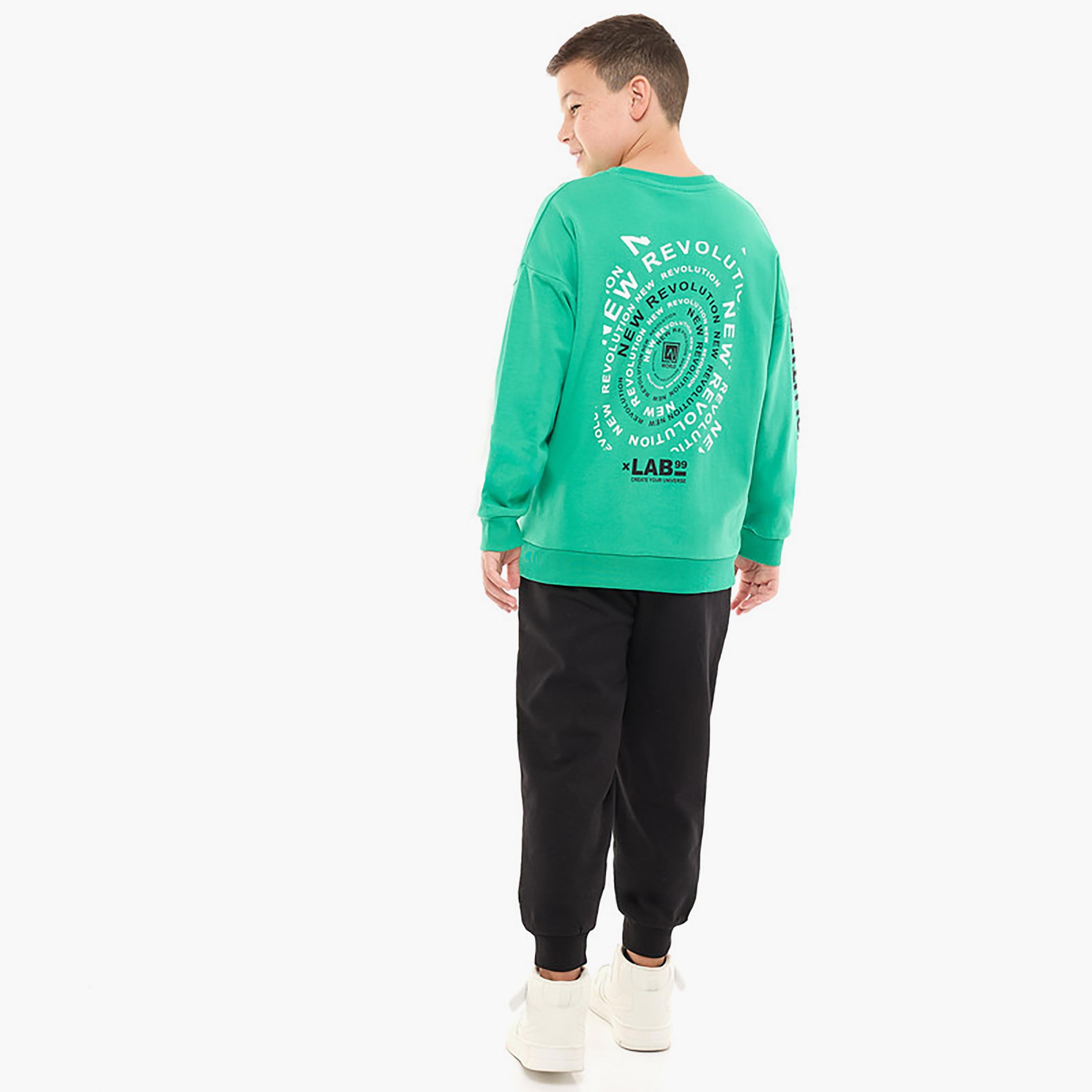 Victor and Jane 2-Piece Printed Long Sleeves Sweatshirt with Joggers-boys-clothing-setsandcoords-image-3