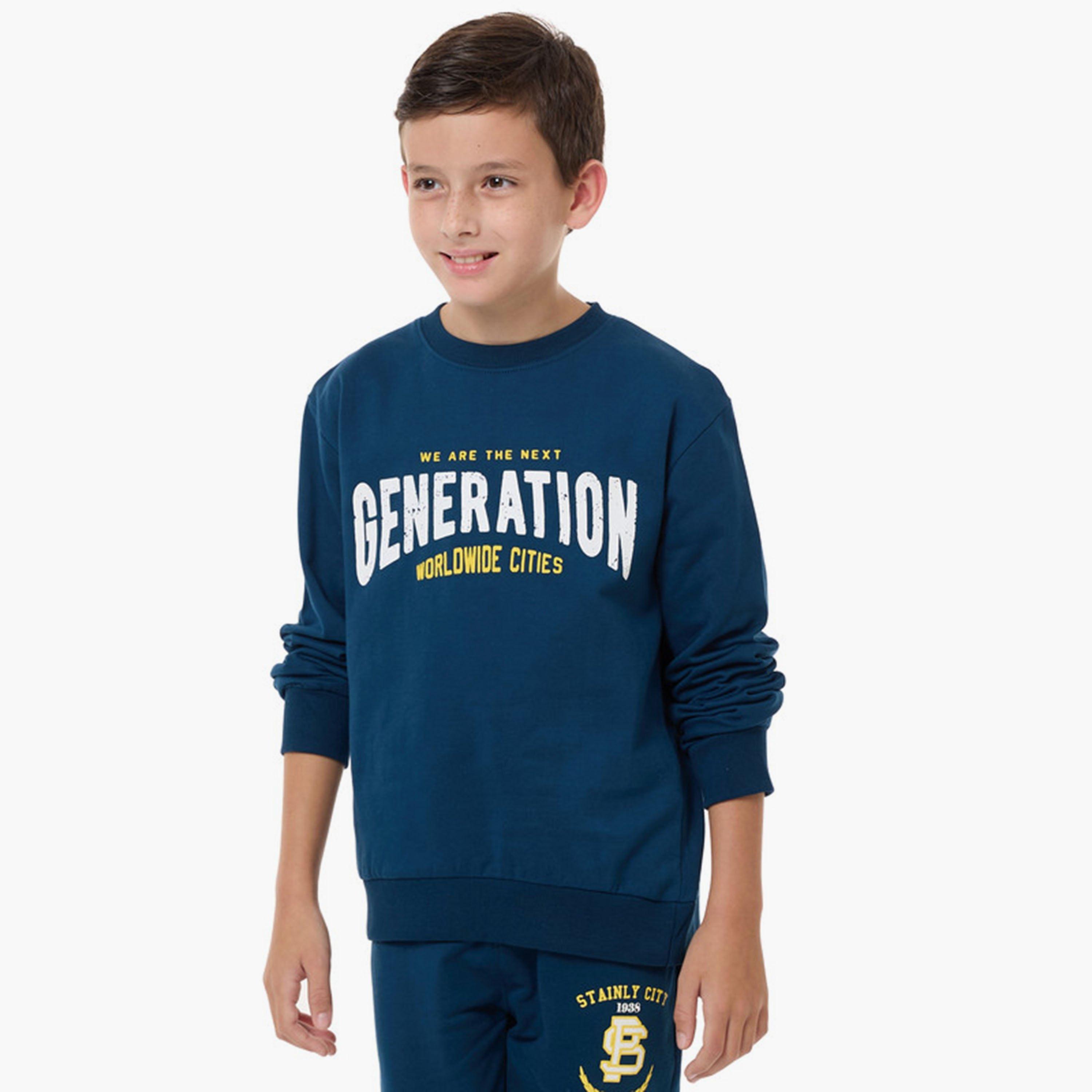 Victor and Jane Printed Long Sleeves Sweatshirt-boys-clothing-winterwear-sweatshirts-image-1