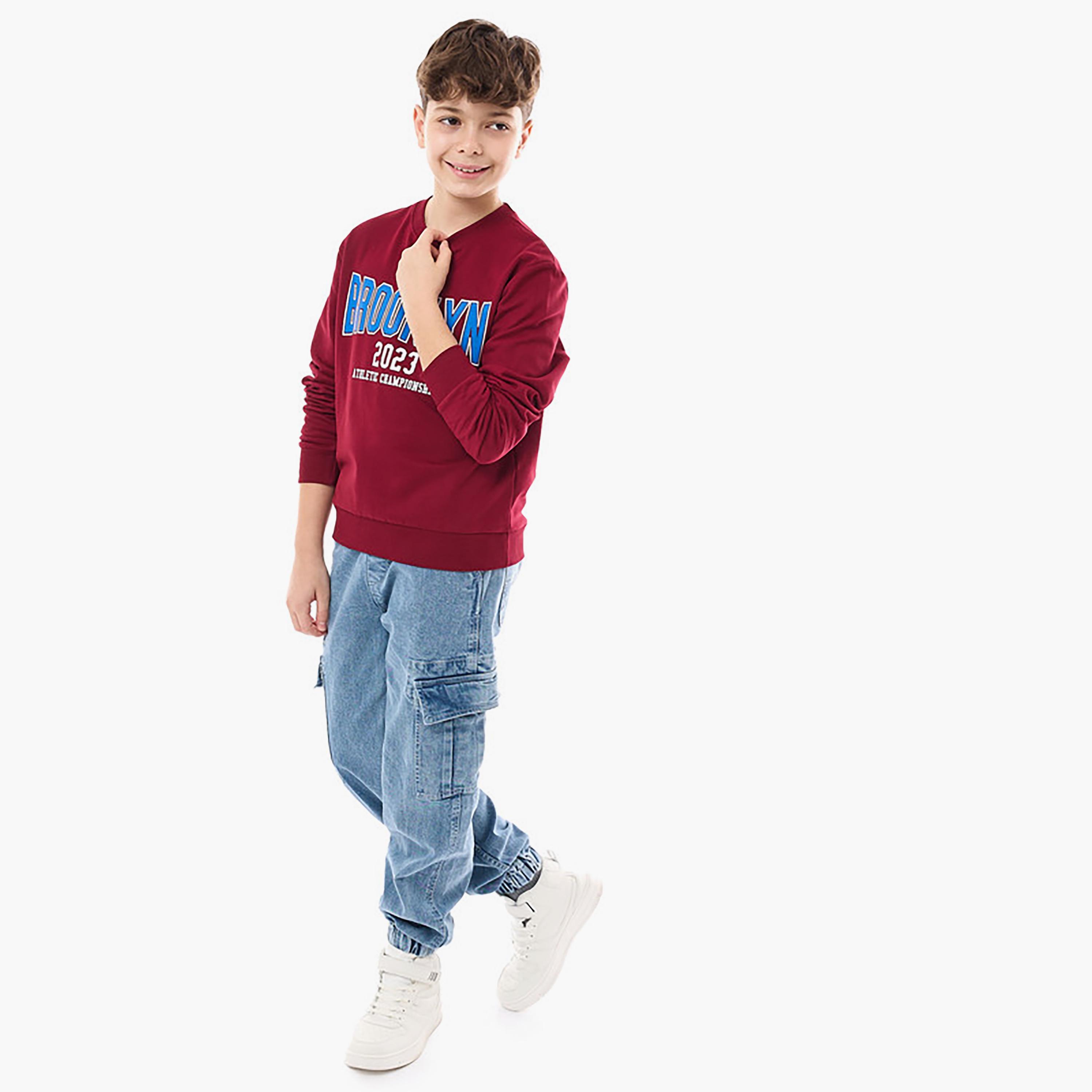 Victor and Jane Printed Long Sleeves Sweatshirt-boys-clothing-winterwear-sweatshirts-image-4