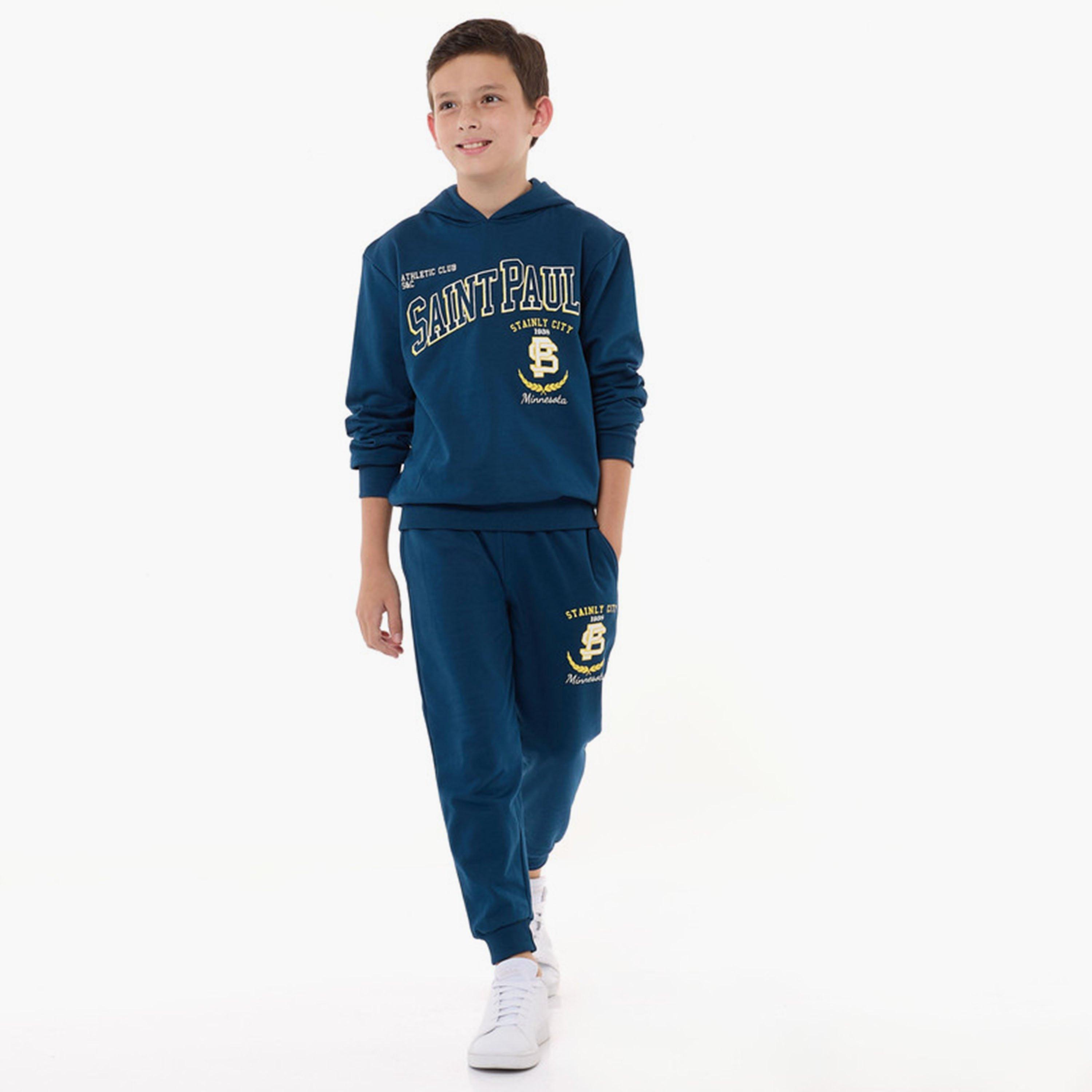Victor and Jane 2-Piece Printed Long Sleeves Hoodie with Joggers-boys-clothing-setsandcoords-image-1
