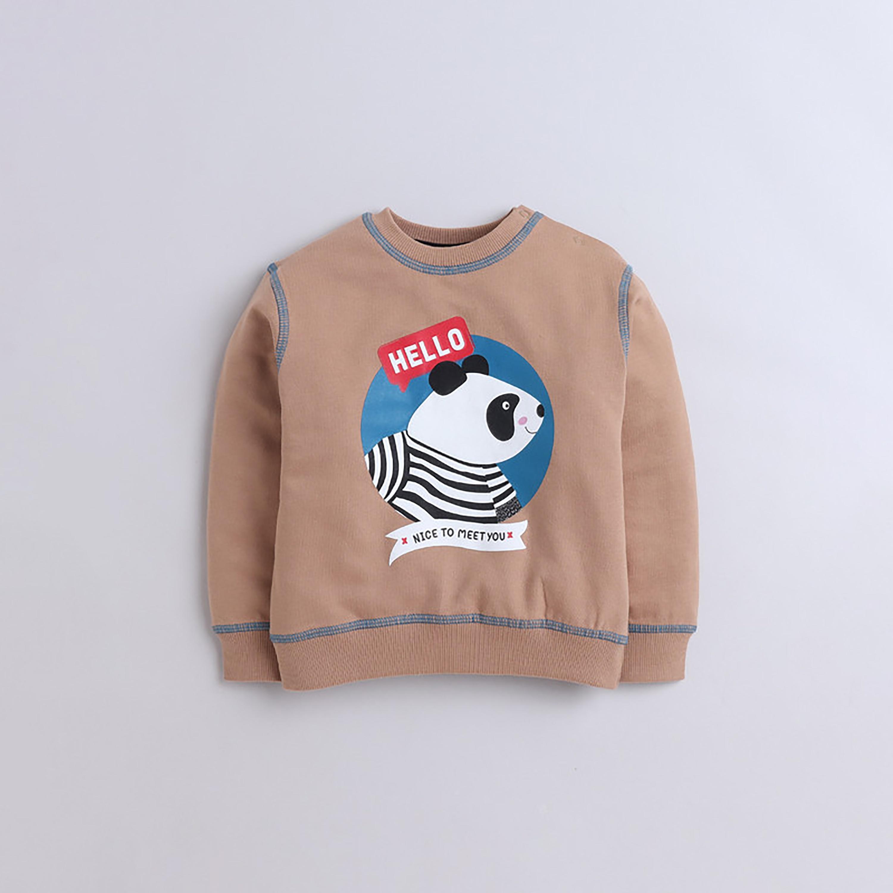 سويت شيرت بأكمام طويلة مطبوع  مع بنطال ركض قطعتين من فيكتور اند جين-baby-boys-clothing-winterwear-setsandcoords-image-3