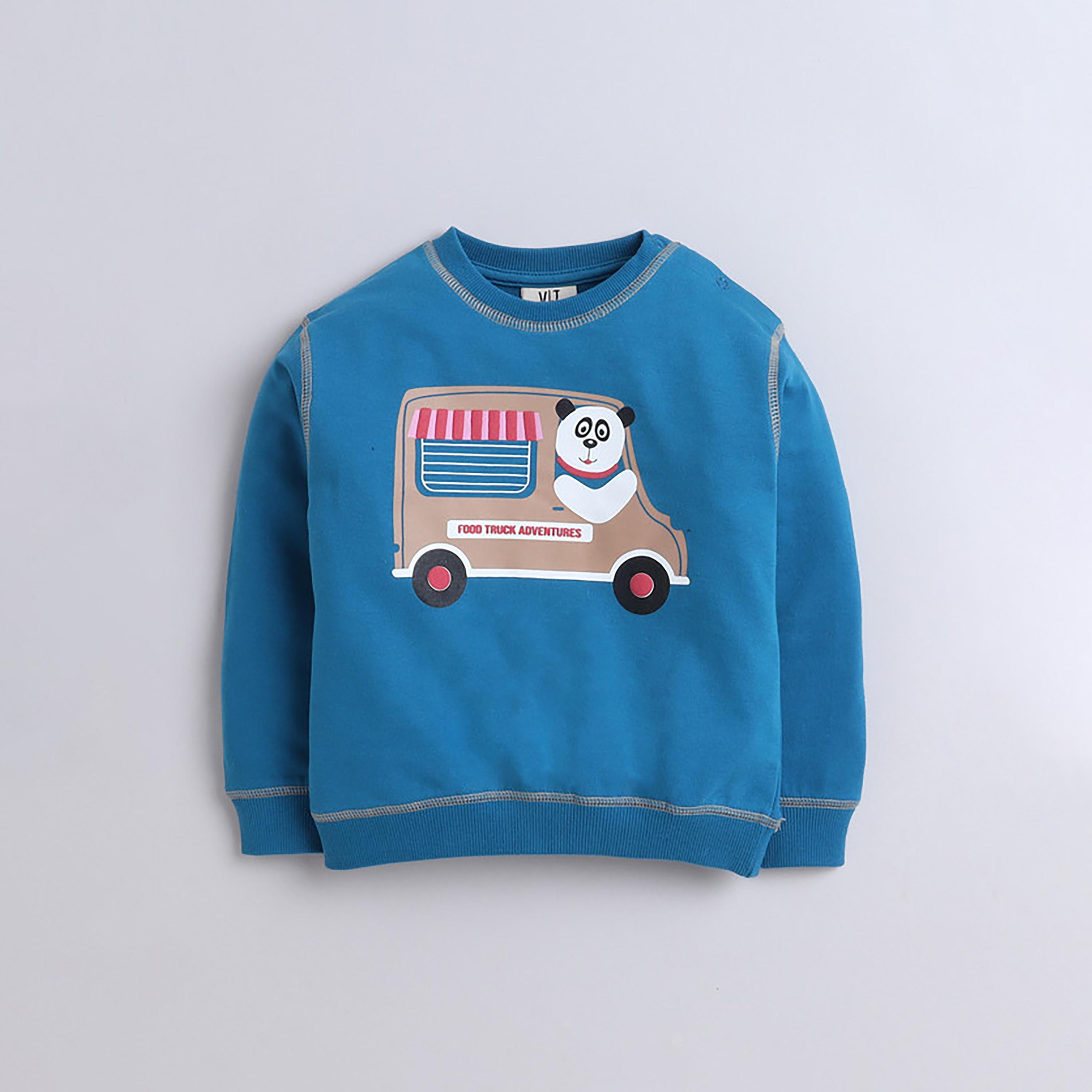 سويت شيرت بأكمام طويلة مطبوع  مع بنطال ركض قطعتين من فيكتور اند جين-baby-boys-clothing-winterwear-setsandcoords-image-3