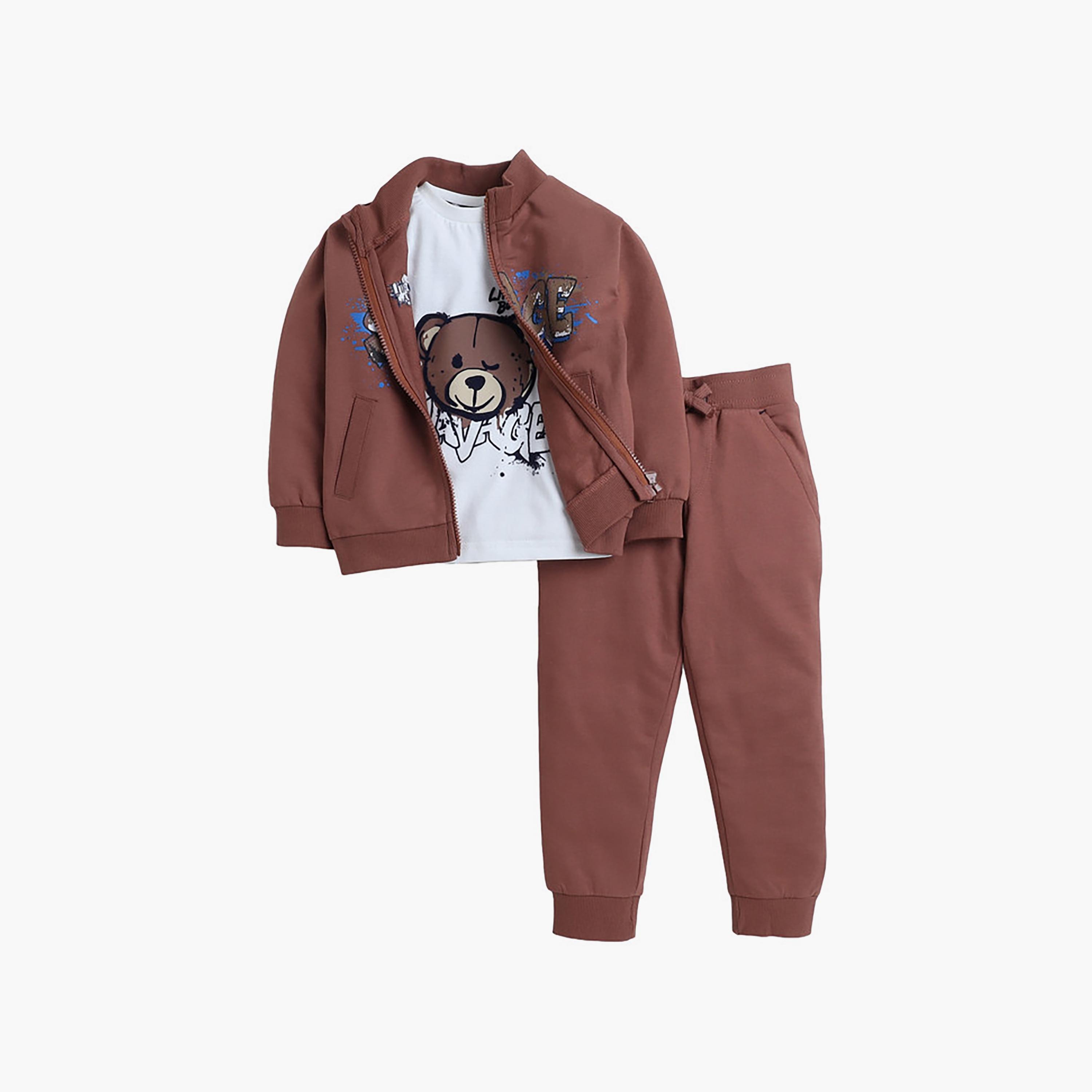 تي شيرت مطبوع، جاكيت وبنطال رياضي 3 قطع من فيكتور اند جين-baby-boys-clothing-winterwear-setsandcoords-image-1