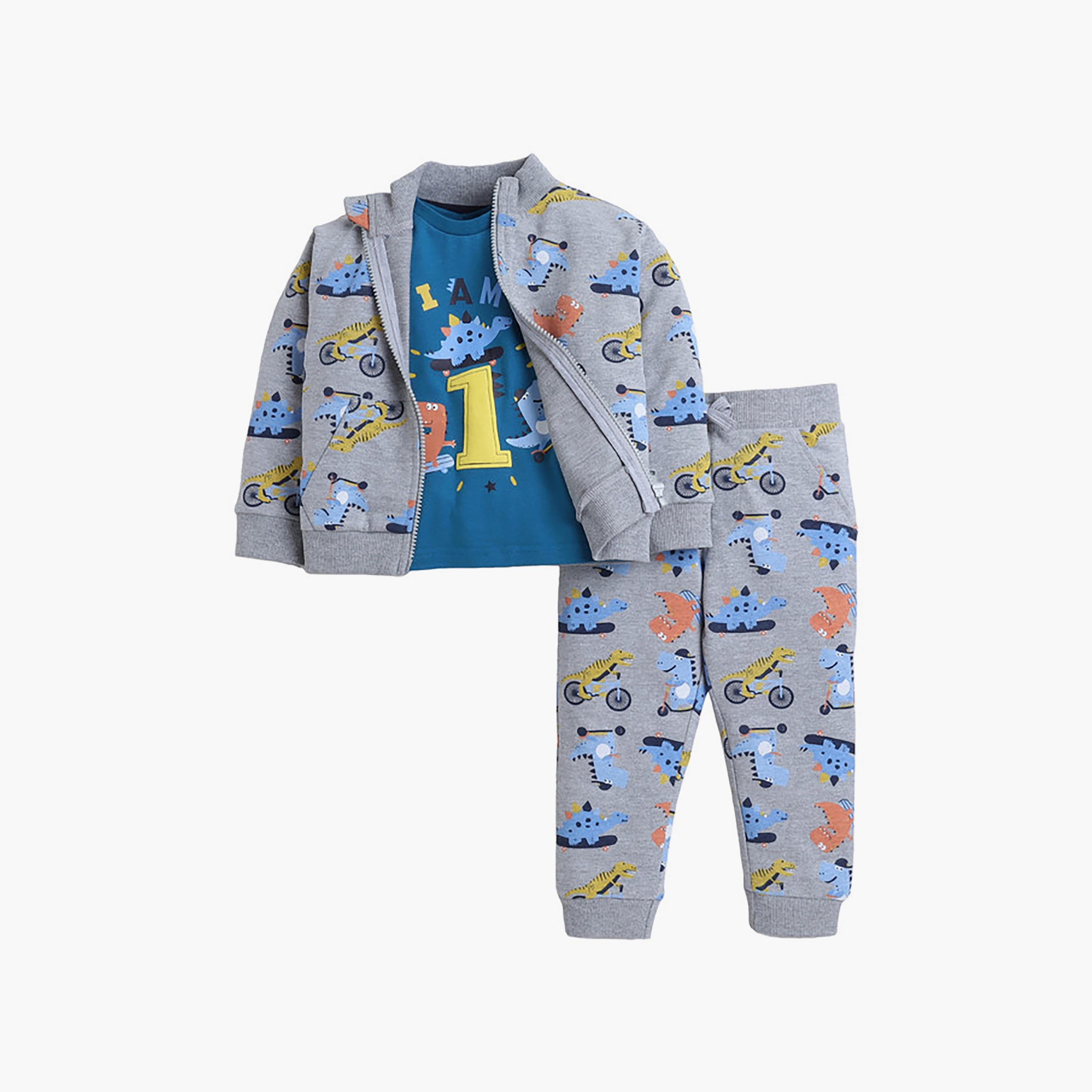 Victor and Jane 3-Piece Printed T-Shirt, Jacket with Joggers-baby-boys-clothing-winterwear-setsandcoords-image-1