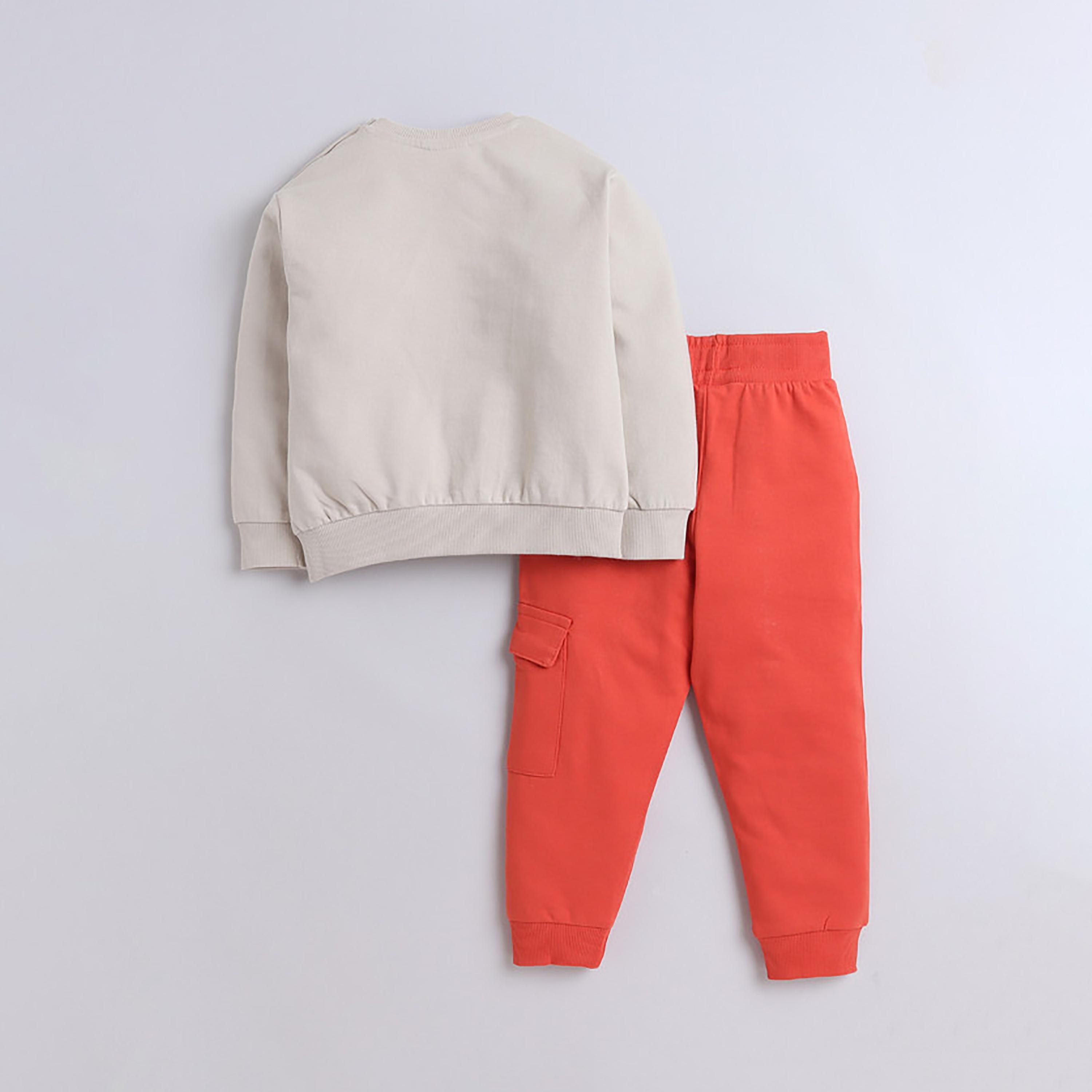 سويت شيرت بأكمام طويلة مطبوع  مع بنطال ركض قطعتين من فيكتور اند جين-baby-boys-clothing-winterwear-setsandcoords-image-2