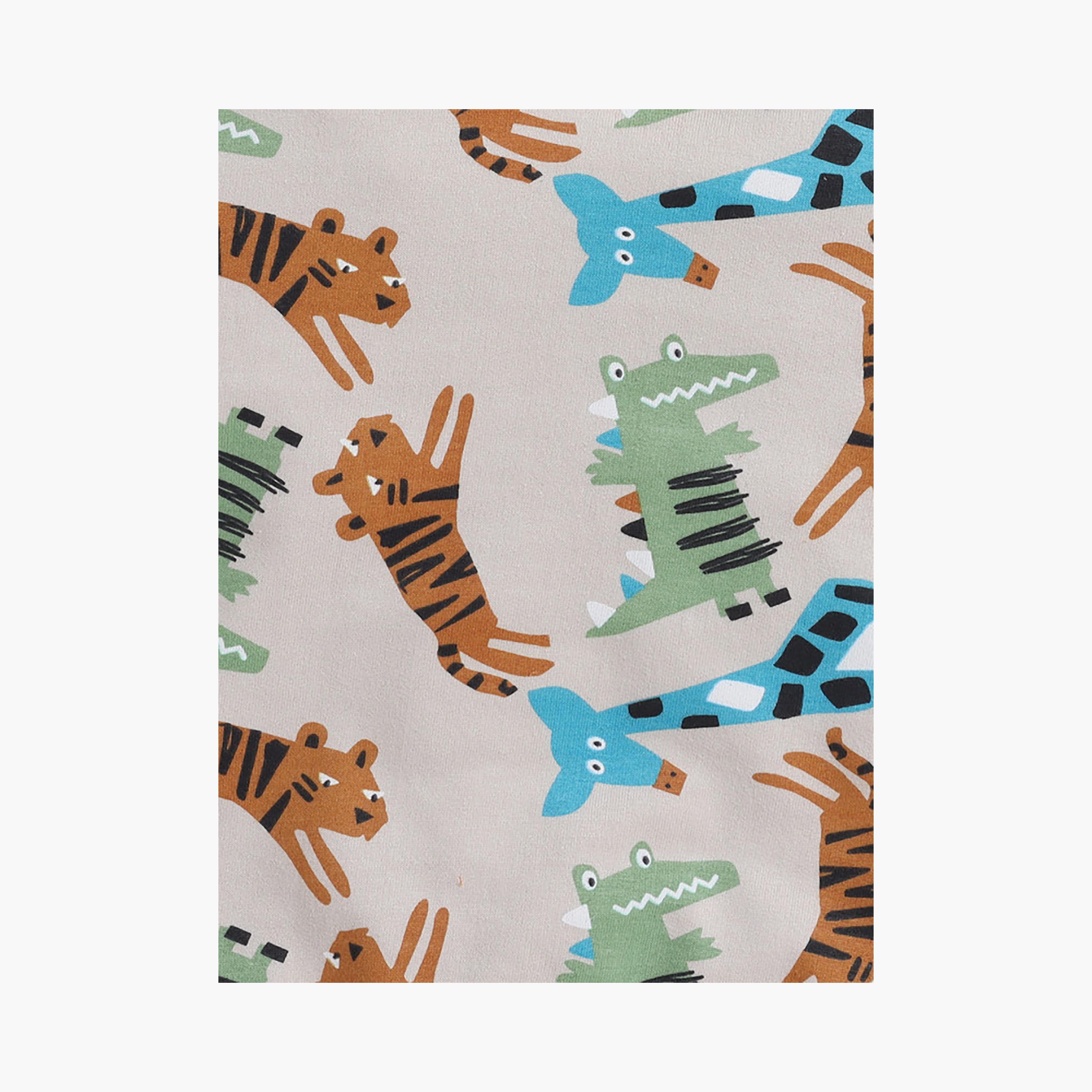 سويت شيرت بأكمام طويلة مطبوع  مع بنطال ركض قطعتين من فيكتور اند جين-baby-boys-clothing-winterwear-setsandcoords-image-4