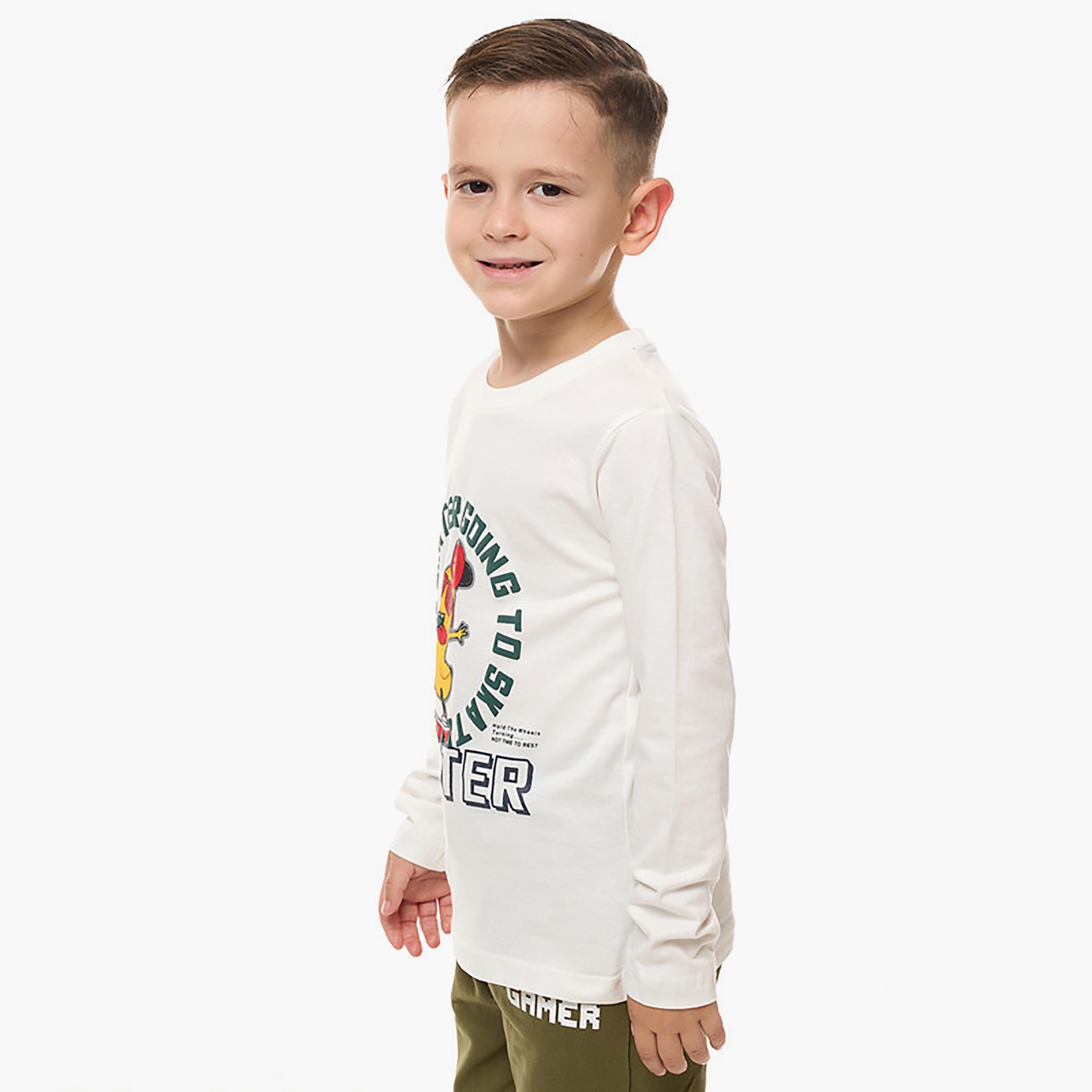 تي شيرت بأكمام طويلة مطبوع من فيكتور اند جين-boys-clothing-tshirtsandpolos-image-2