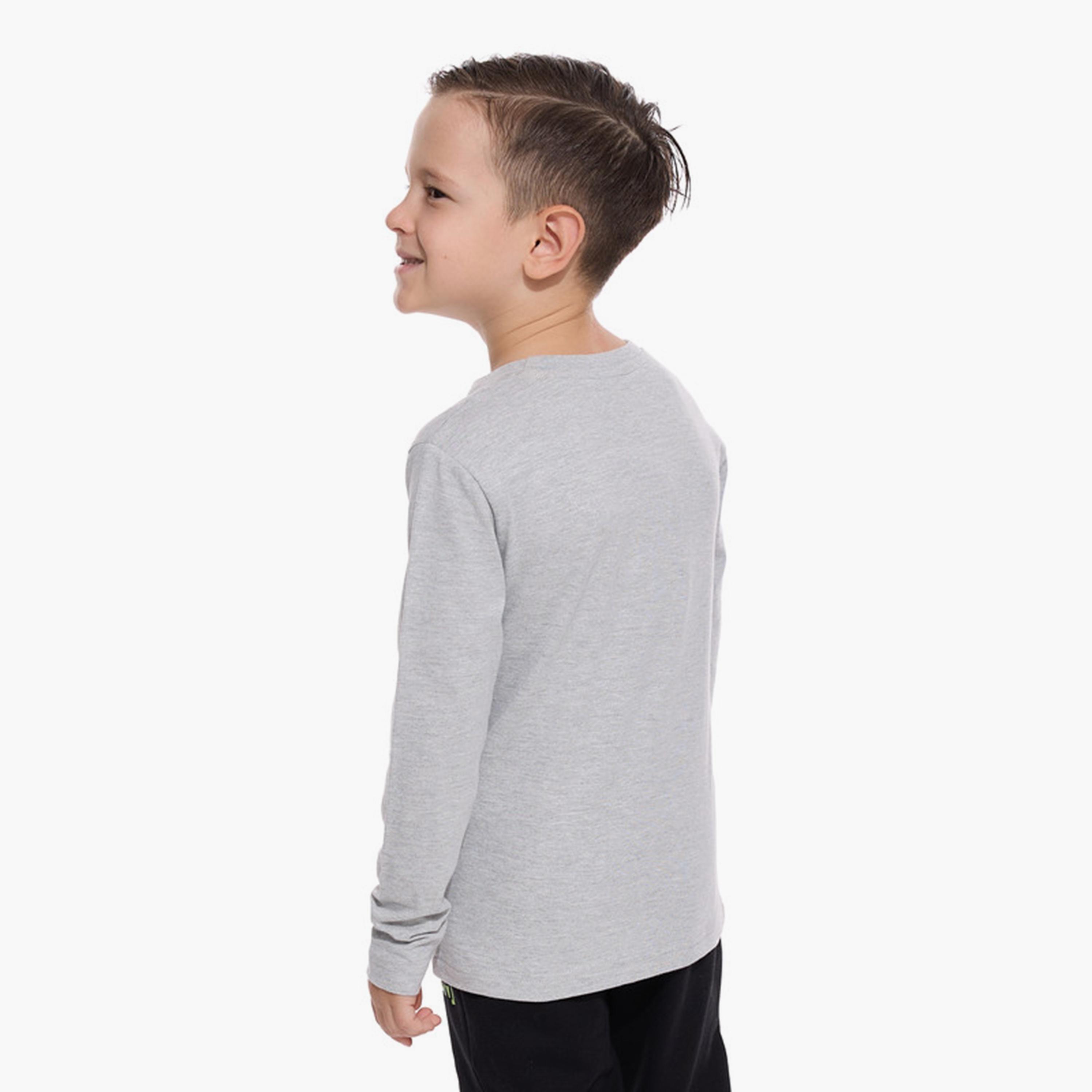 تيشيرت بأكمام طويلة مطبوع من فيكتور اند جين-boys-clothing-tshirtsandpolos-image-3