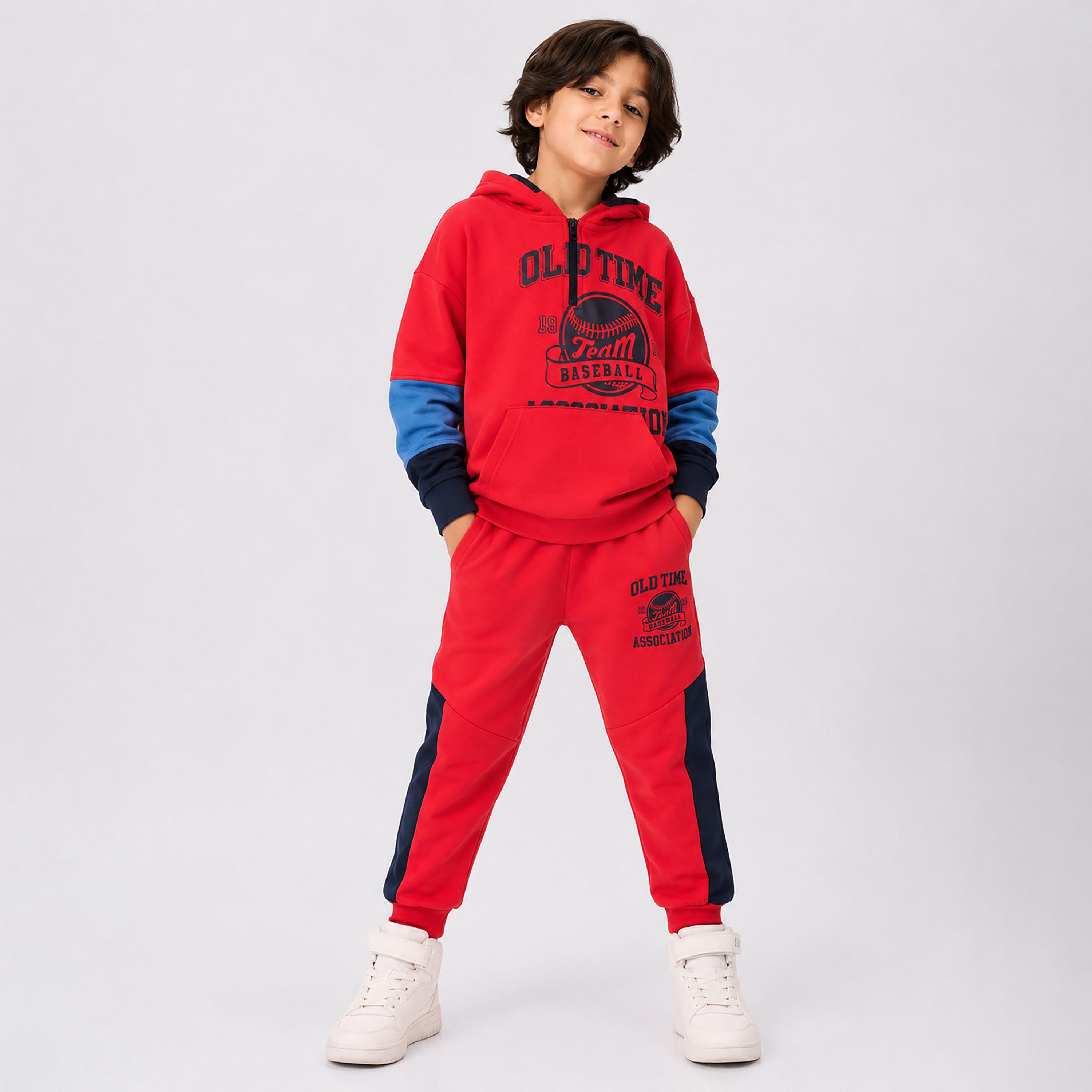 Victor and Jane 2-Piece Printed Long Sleeves Hoodie with Joggers-boys-clothing-setsandcoords-image-1