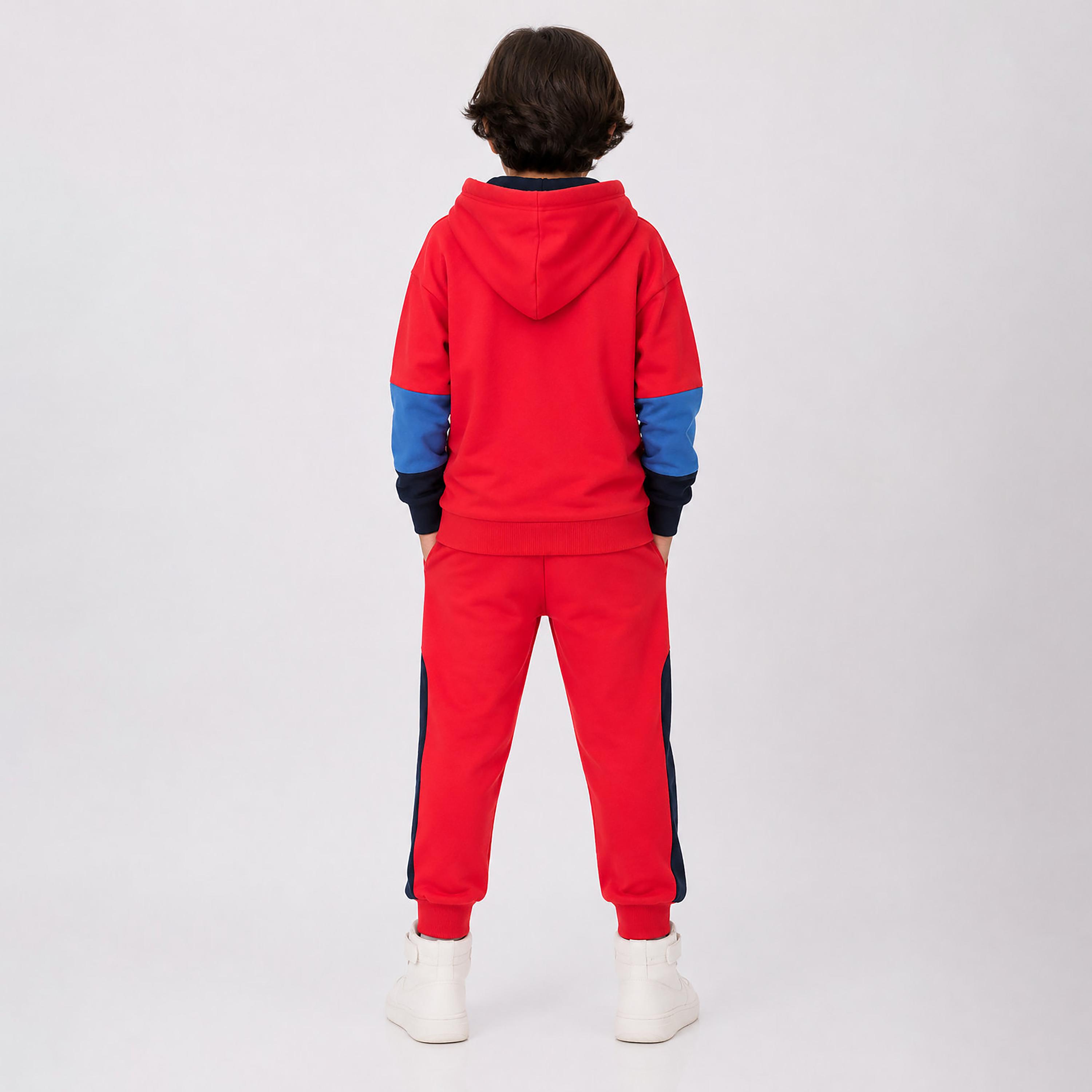 Victor and Jane 2-Piece Printed Long Sleeves Hoodie with Joggers-boys-clothing-setsandcoords-image-2