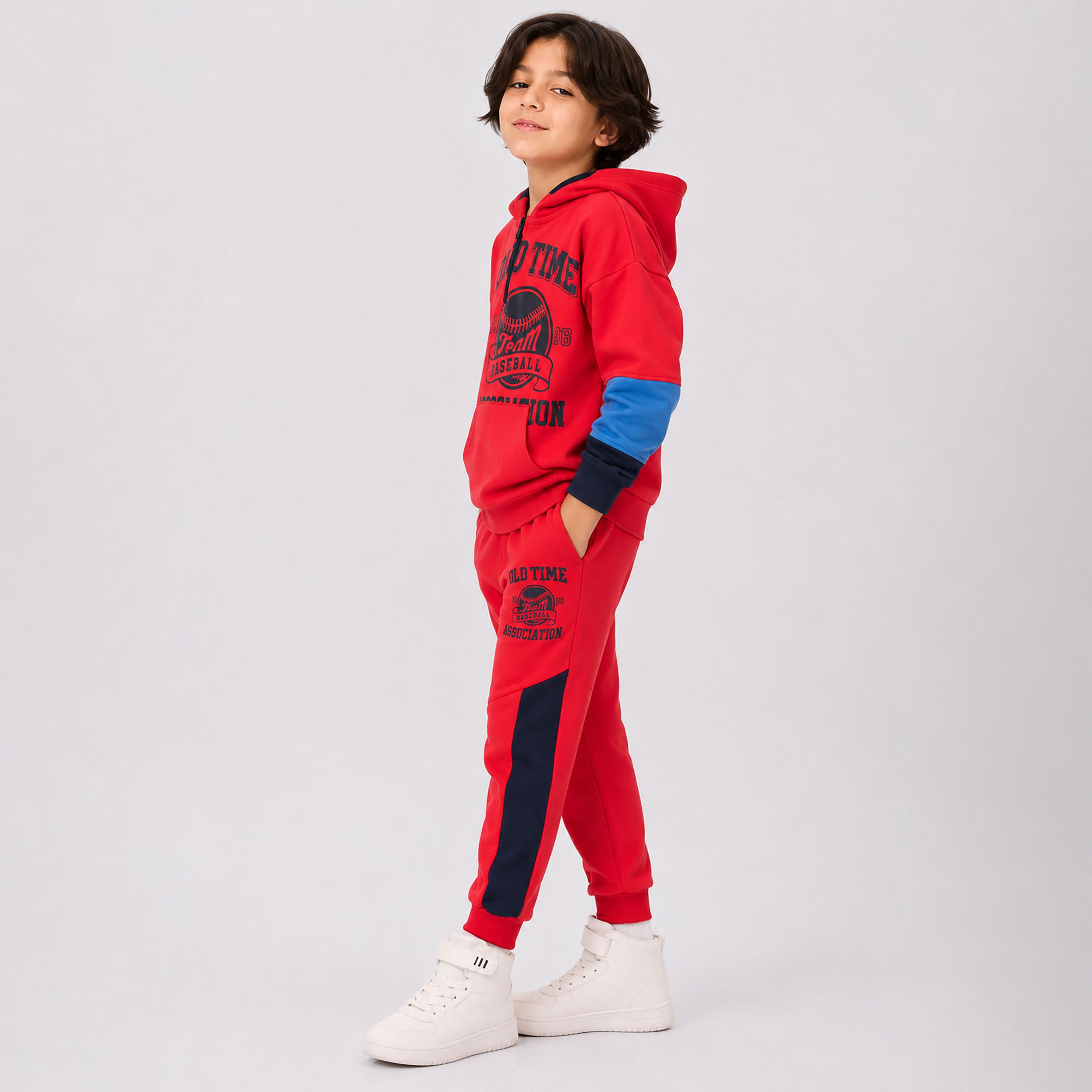 Victor and Jane 2-Piece Printed Long Sleeves Hoodie with Joggers-boys-clothing-setsandcoords-image-3