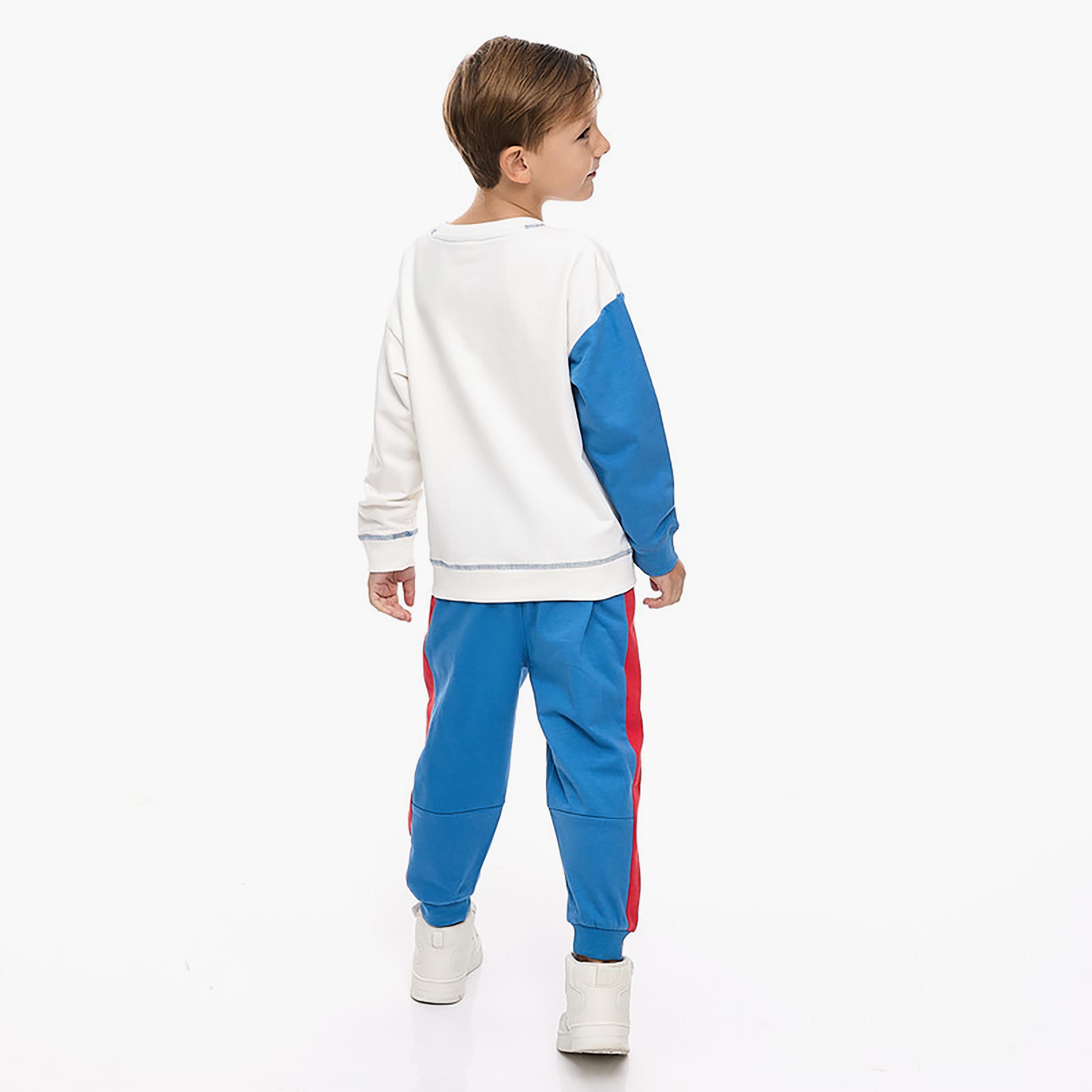 Victor and Jane 2-Piece Printed Long Sleeves Sweatshirt with Joggers-boys-clothing-setsandcoords-image-3