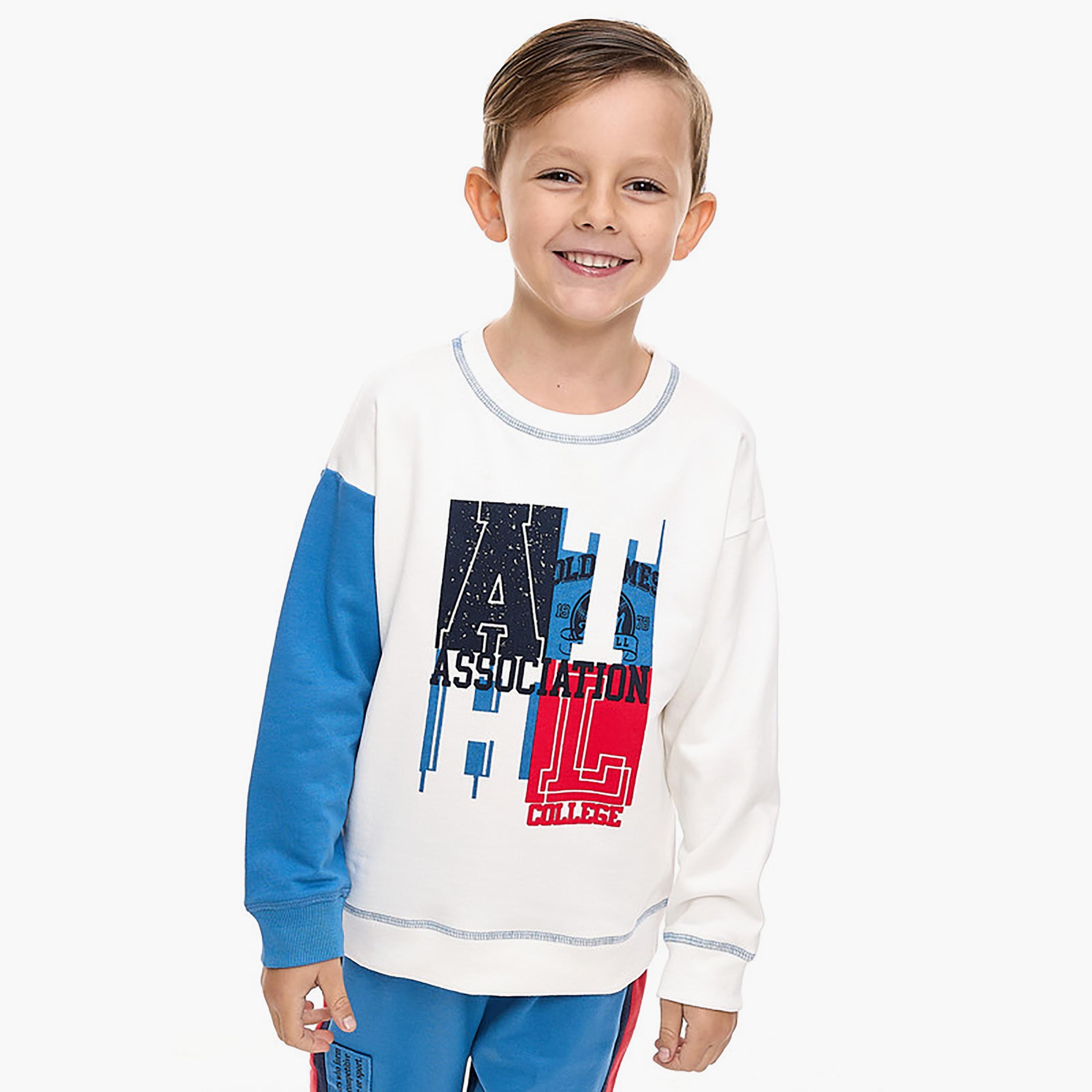 Victor and Jane 2-Piece Printed Long Sleeves Sweatshirt with Joggers-boys-clothing-setsandcoords-image-4