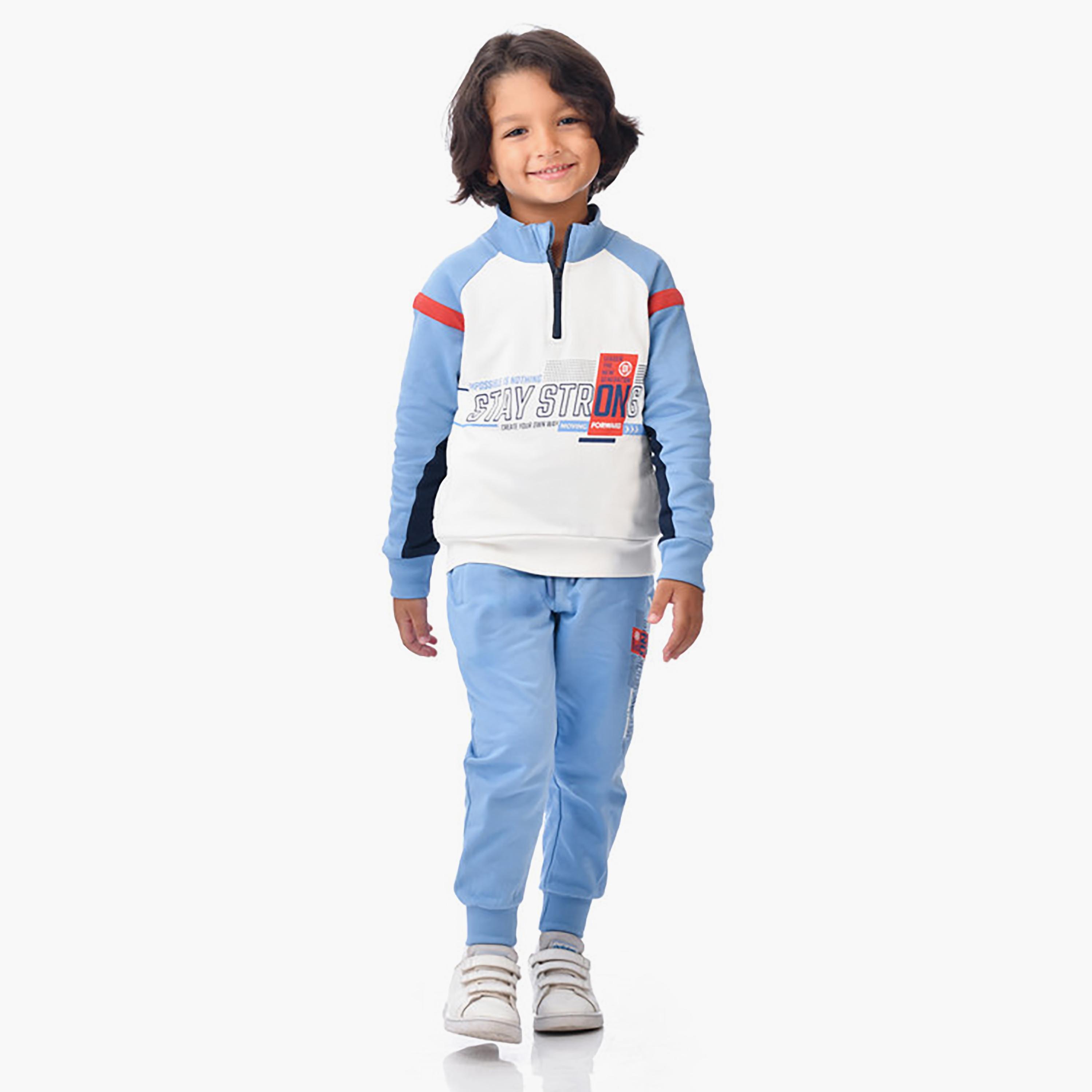Victor and Jane 2-Piece Printed Long Sleeves Jacket with Joggers-boys-clothing-setsandcoords-image-1
