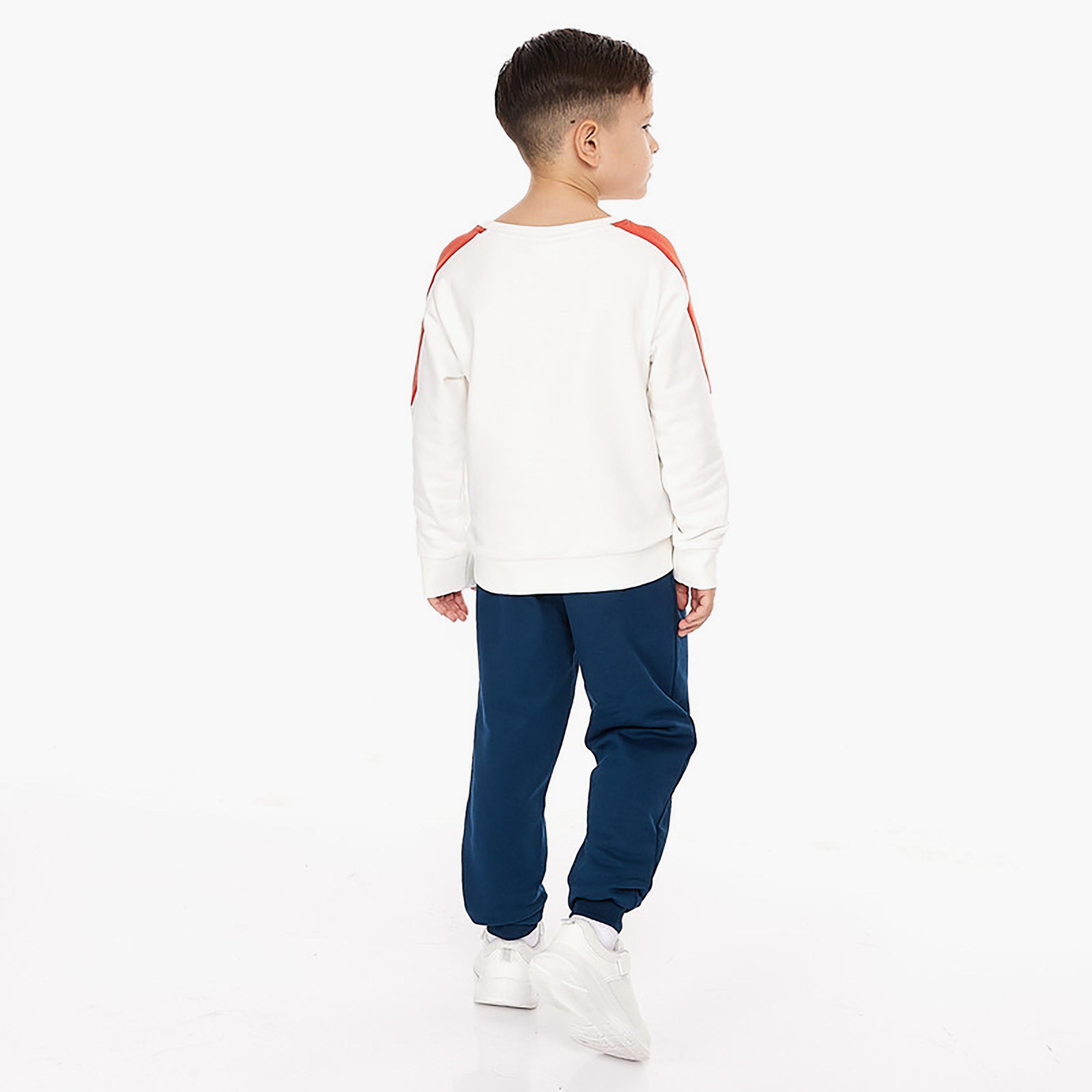 Victor and Jane 2-Piece Printed Long Sleeves Sweatshirt with Joggers-boys-clothing-setsandcoords-image-3