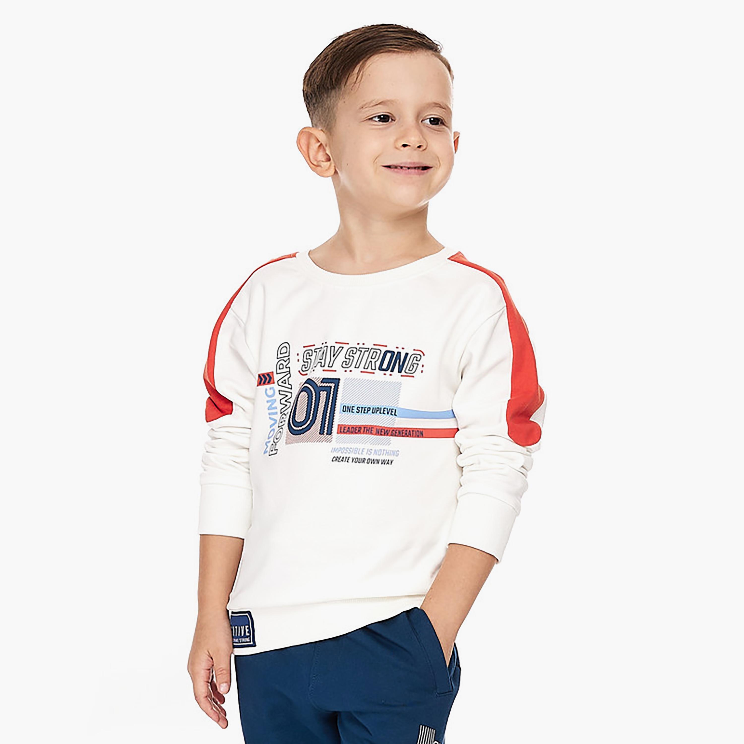 Victor and Jane 2-Piece Printed Long Sleeves Sweatshirt with Joggers-boys-clothing-setsandcoords-image-4