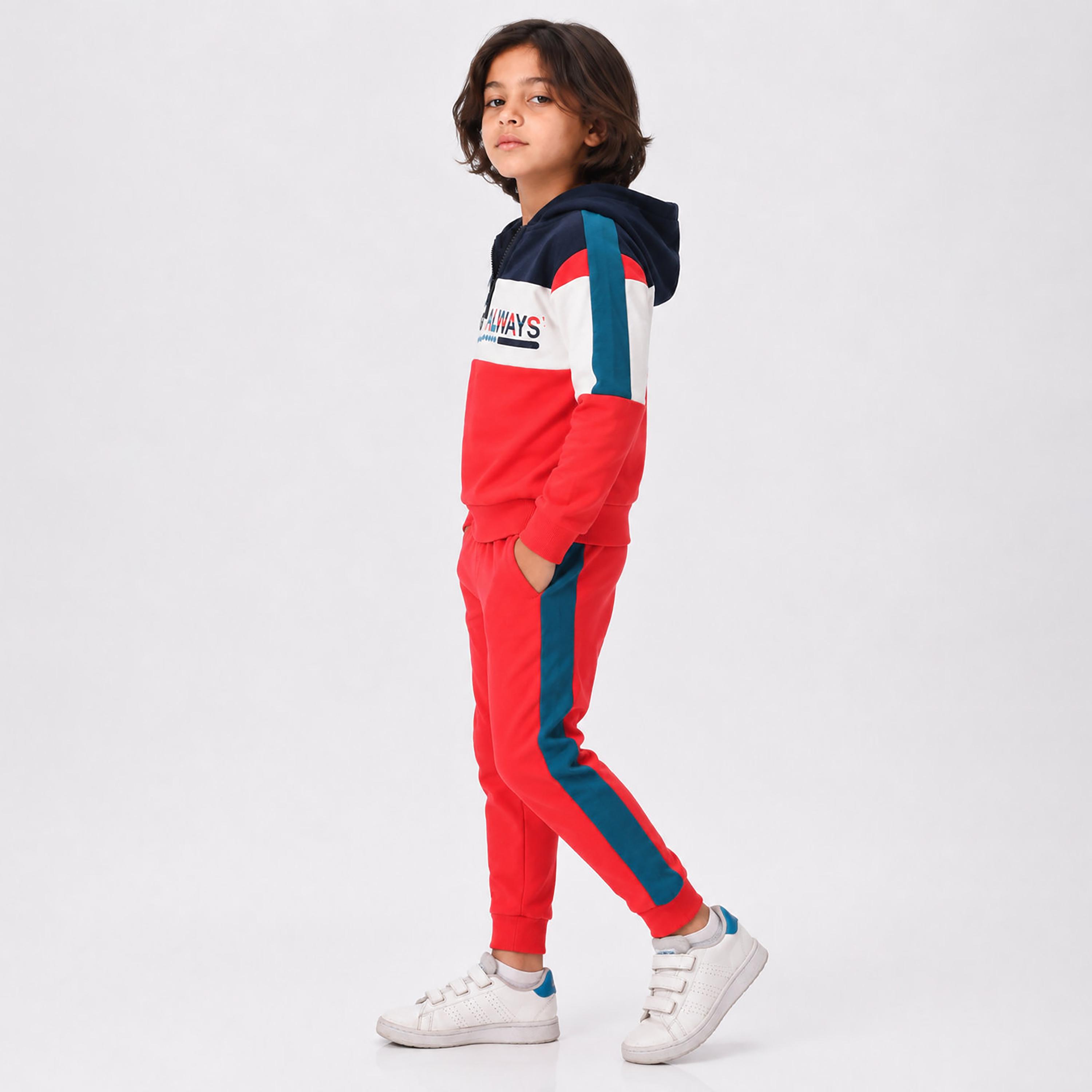Victor and Jane 2-Piece Printed Long Sleeves Hoodie with Joggers-boys-clothing-setsandcoords-image-2