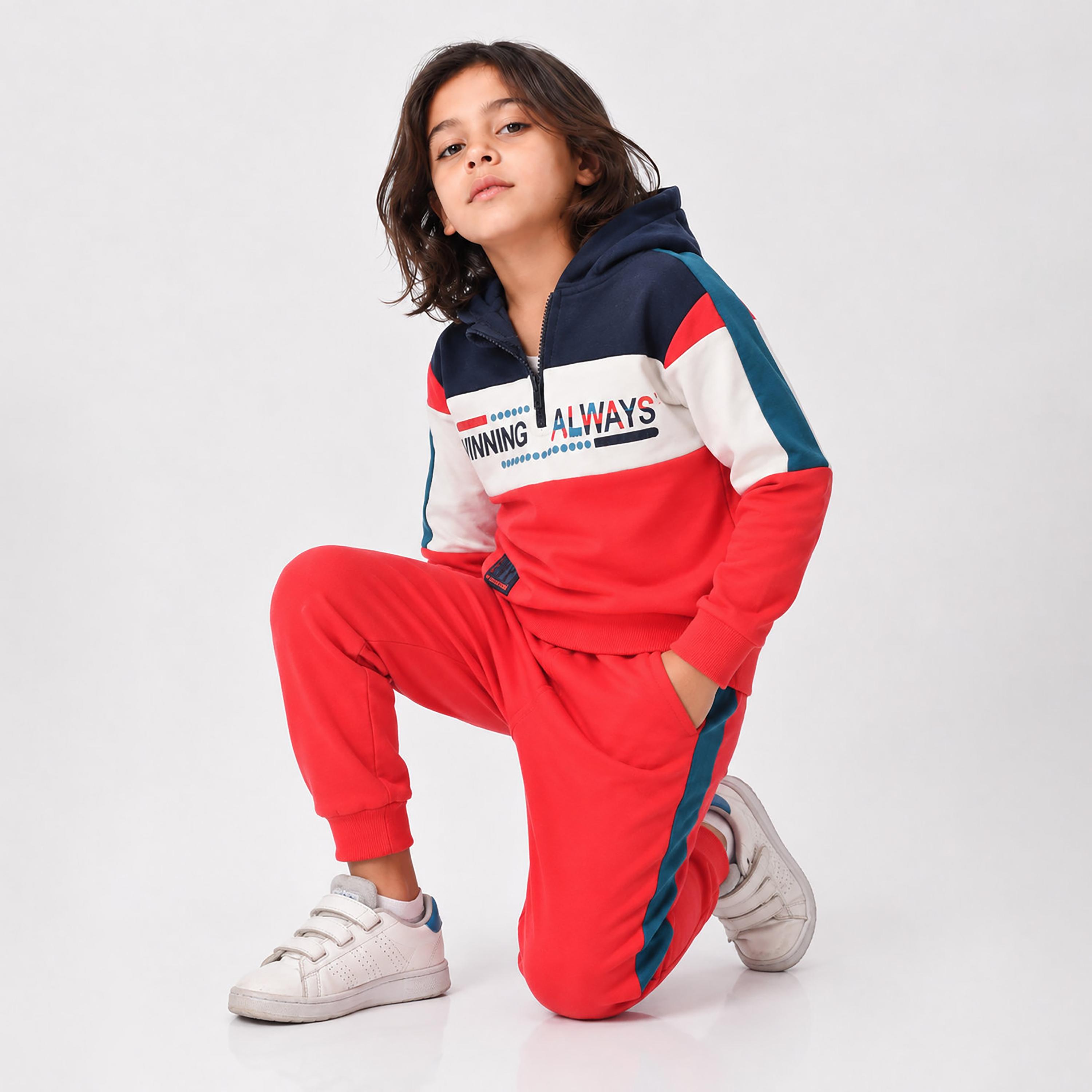 Victor and Jane 2-Piece Printed Long Sleeves Hoodie with Joggers-boys-clothing-setsandcoords-image-3