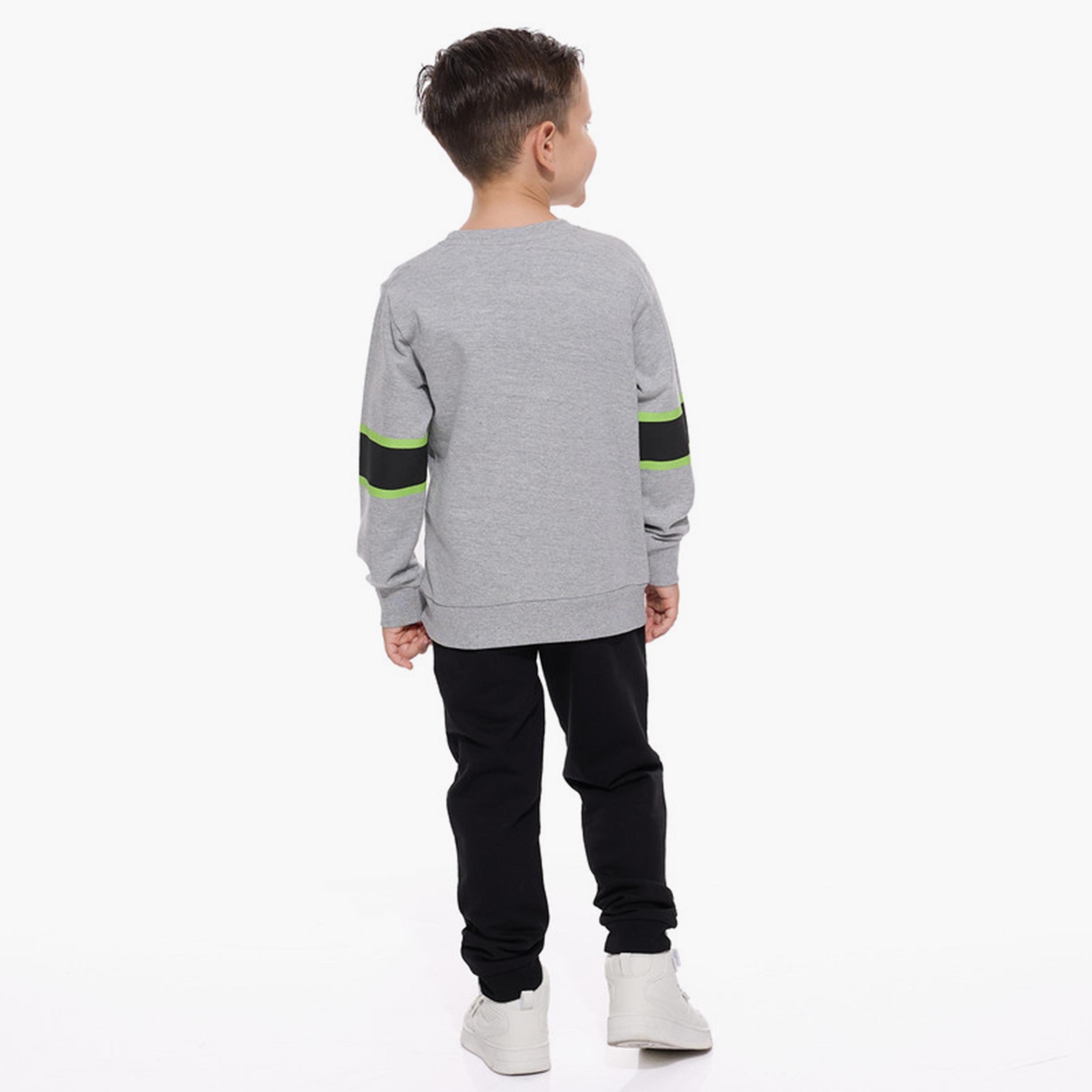 Victor and Jane 2-Piece Printed Long Sleeves Sweatshirt with Joggers-boys-clothing-winterwear-setsandcoords-image-3