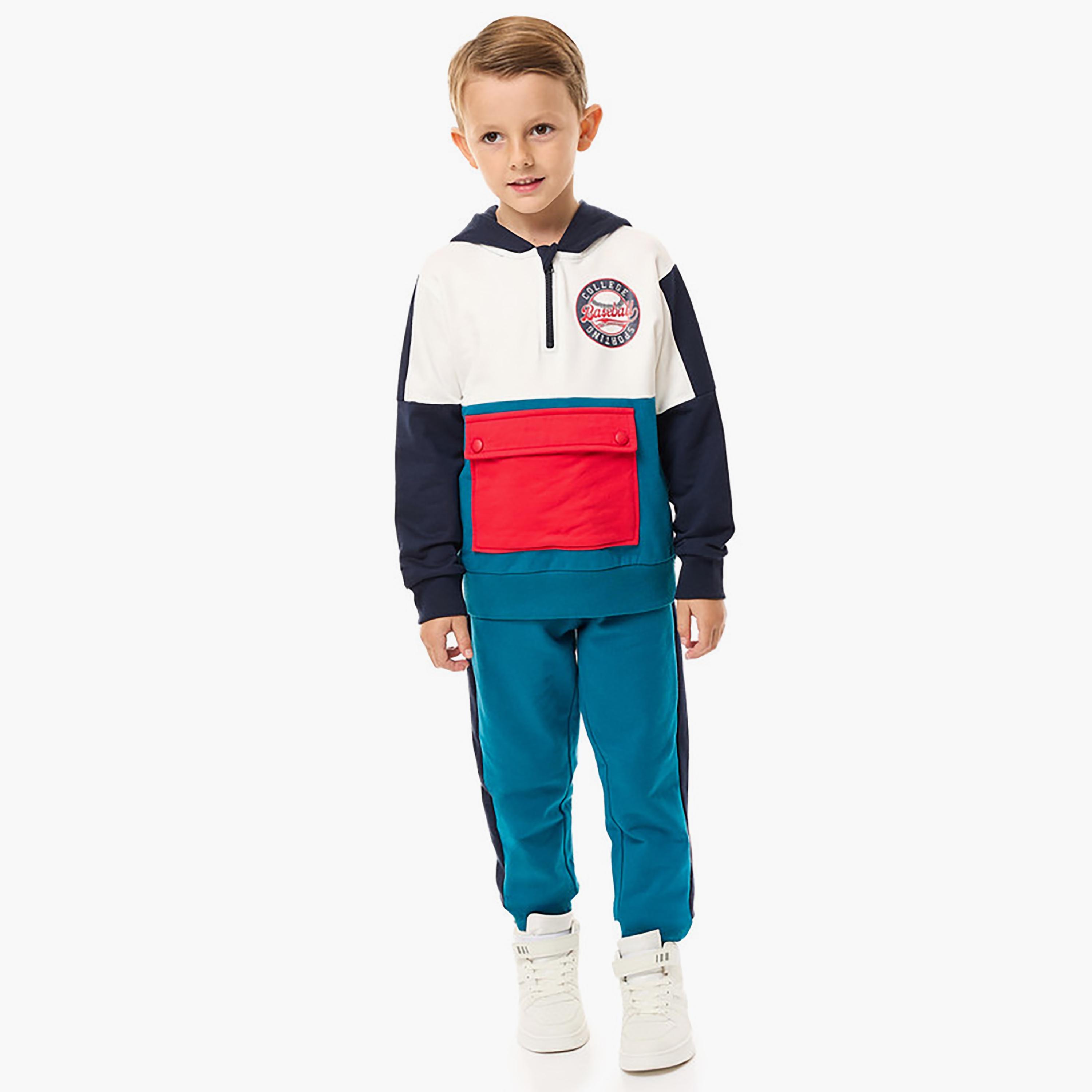 Victor and Jane 2-Piece Printed Long Sleeves Hoodie with Joggers-boys-clothing-setsandcoords-image-3